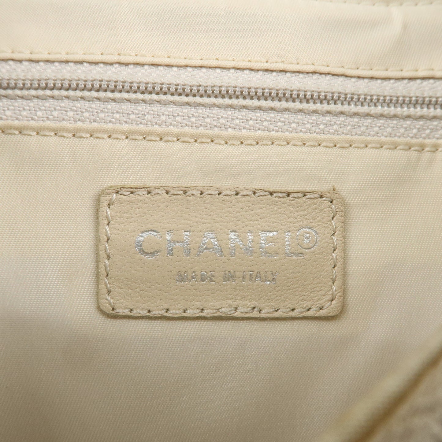 CHANEL New Travel Line Nylon Jacquard 2Way Back Pack Beige A15958