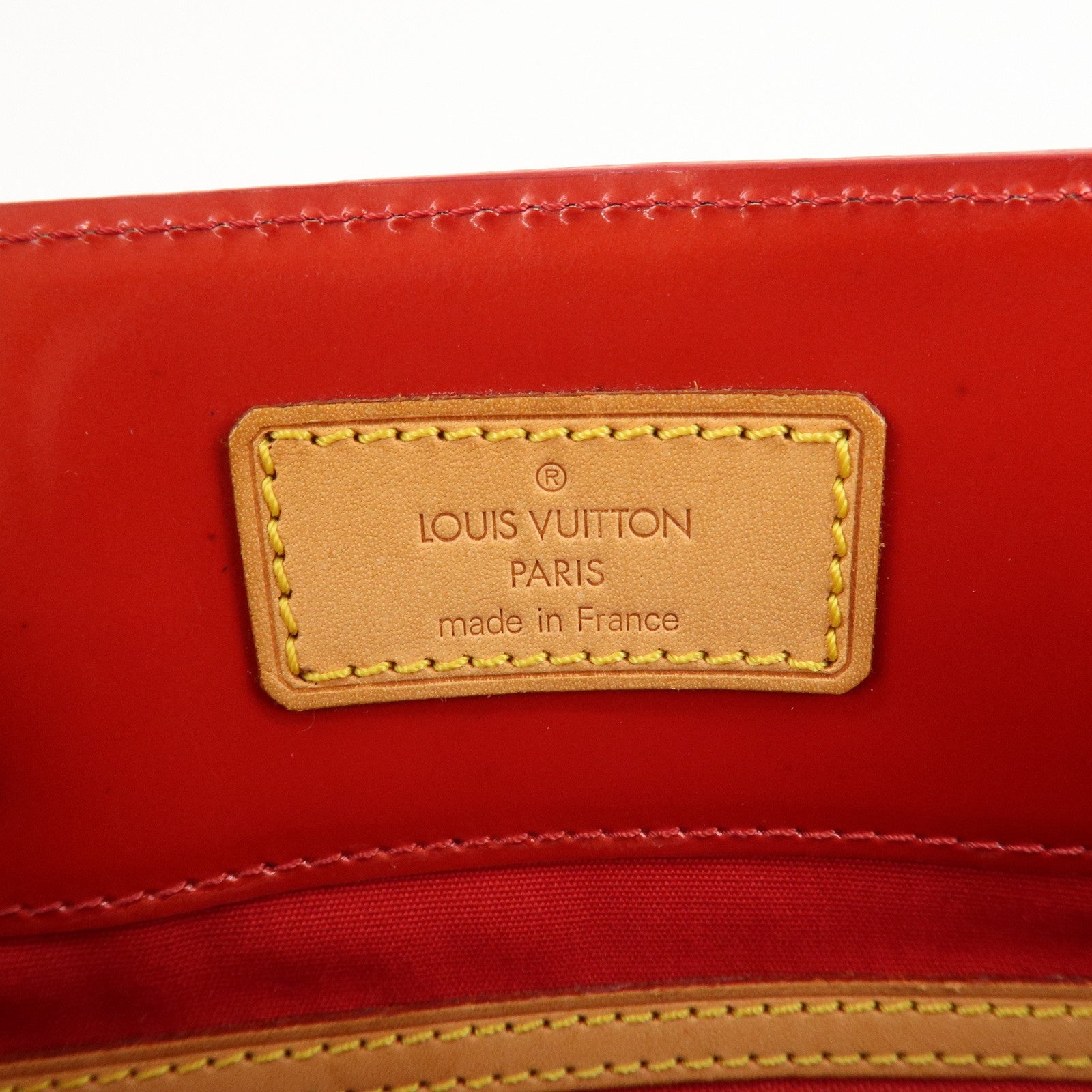 Louis Vuitton Monogram Vernis Lead MM Tote Bag Rouge M91086