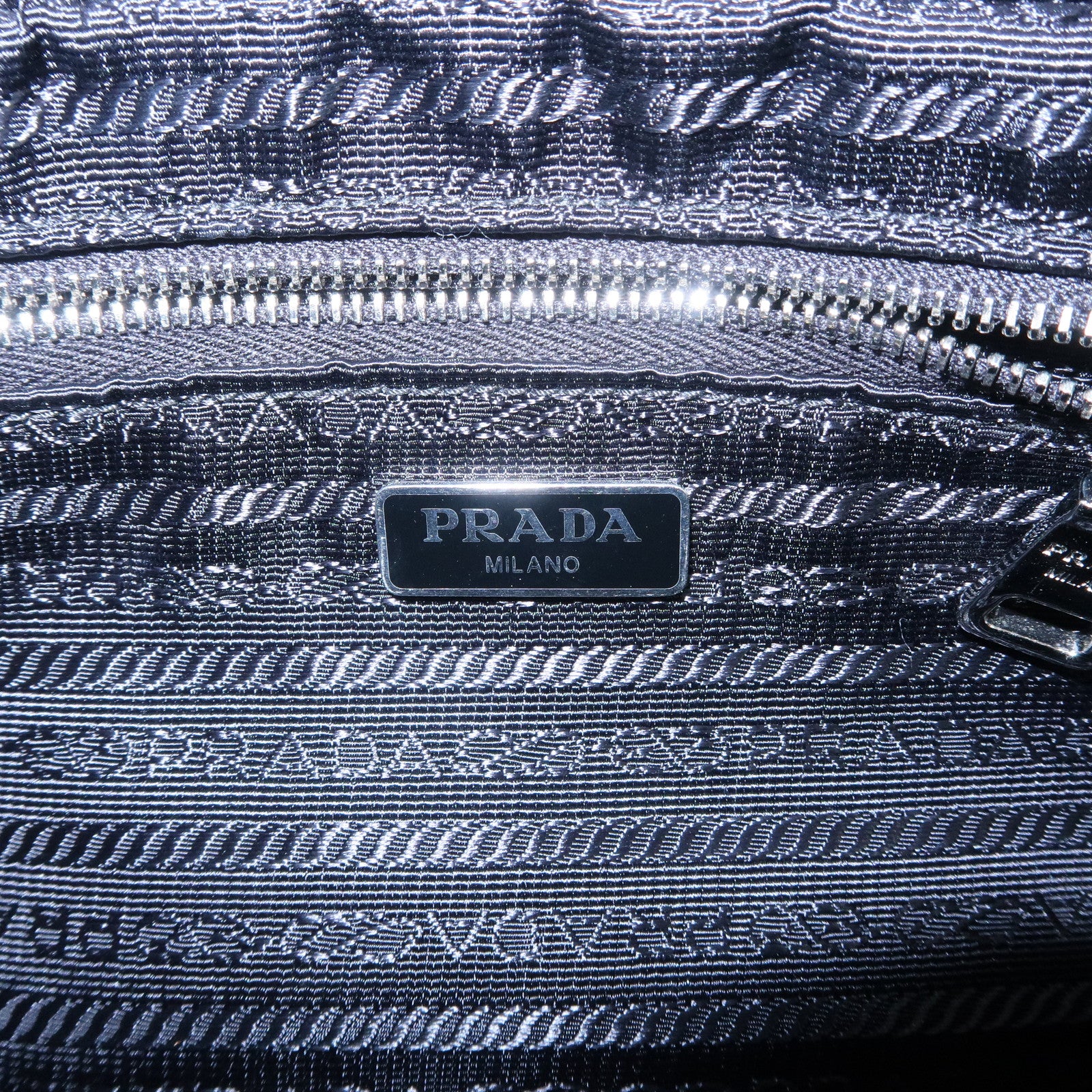 PRADA Tessuto Nylon Saffiano Quilting Chain Bag Hand Bag 1BH910 Used