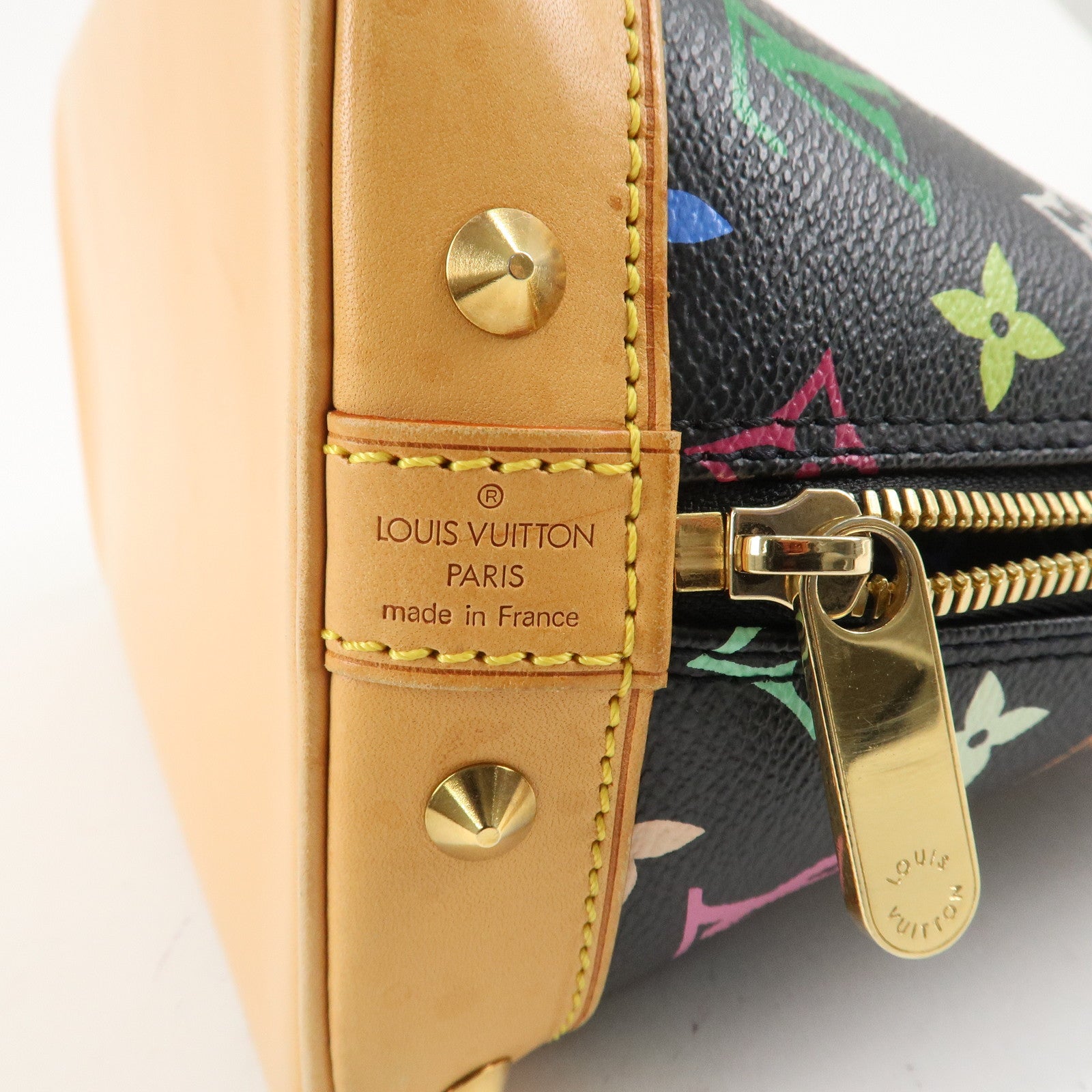 Louis Vuitton Monogram Multi Color Alma Hand Bag Noir M92646