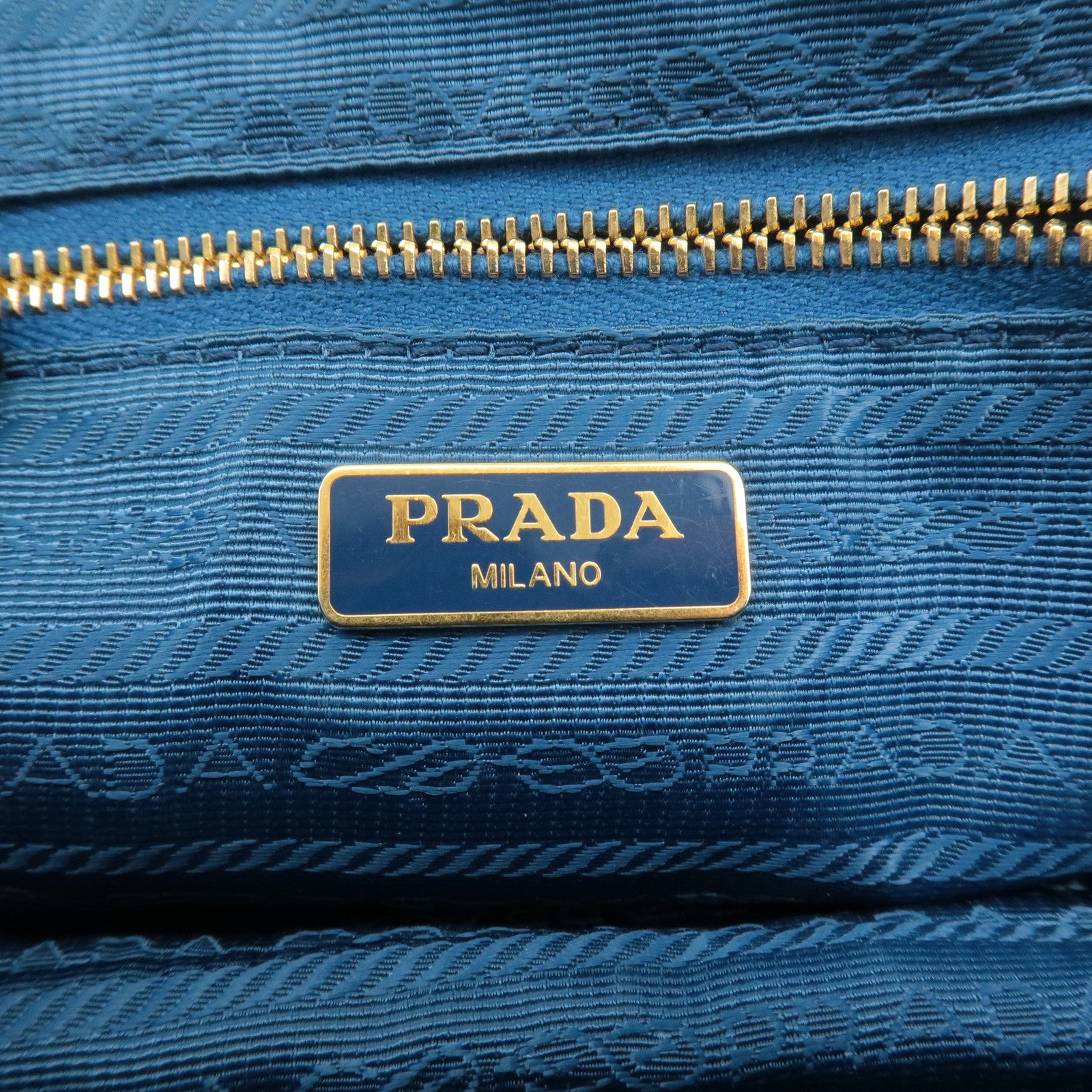 PRADA Logo Canvas Leather Pouch Plaid Pouch Cosmetic Pouch 1NA693