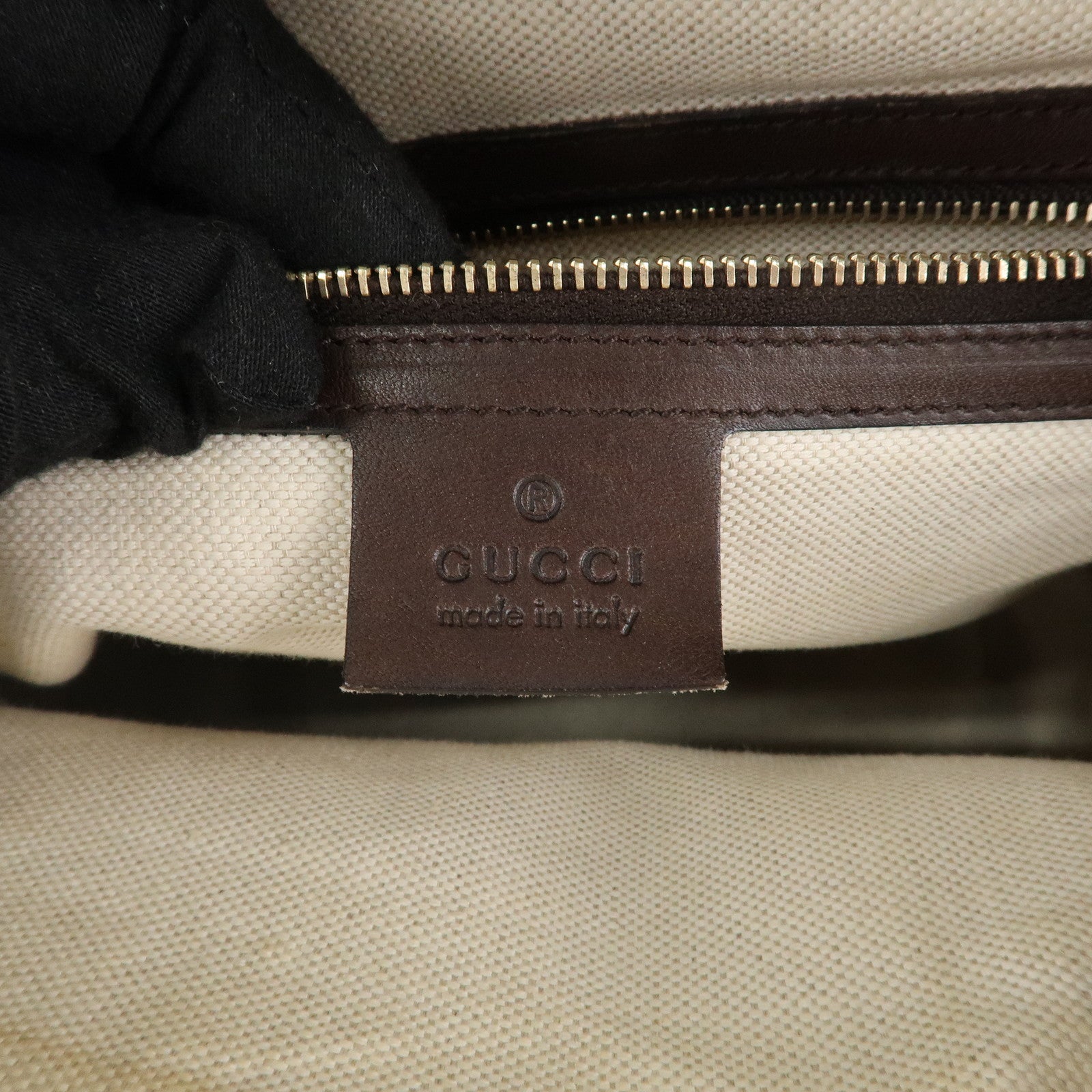 GUCCI Sherry Line GG Canvas Leather 2Way Boston Bag Beige 247205