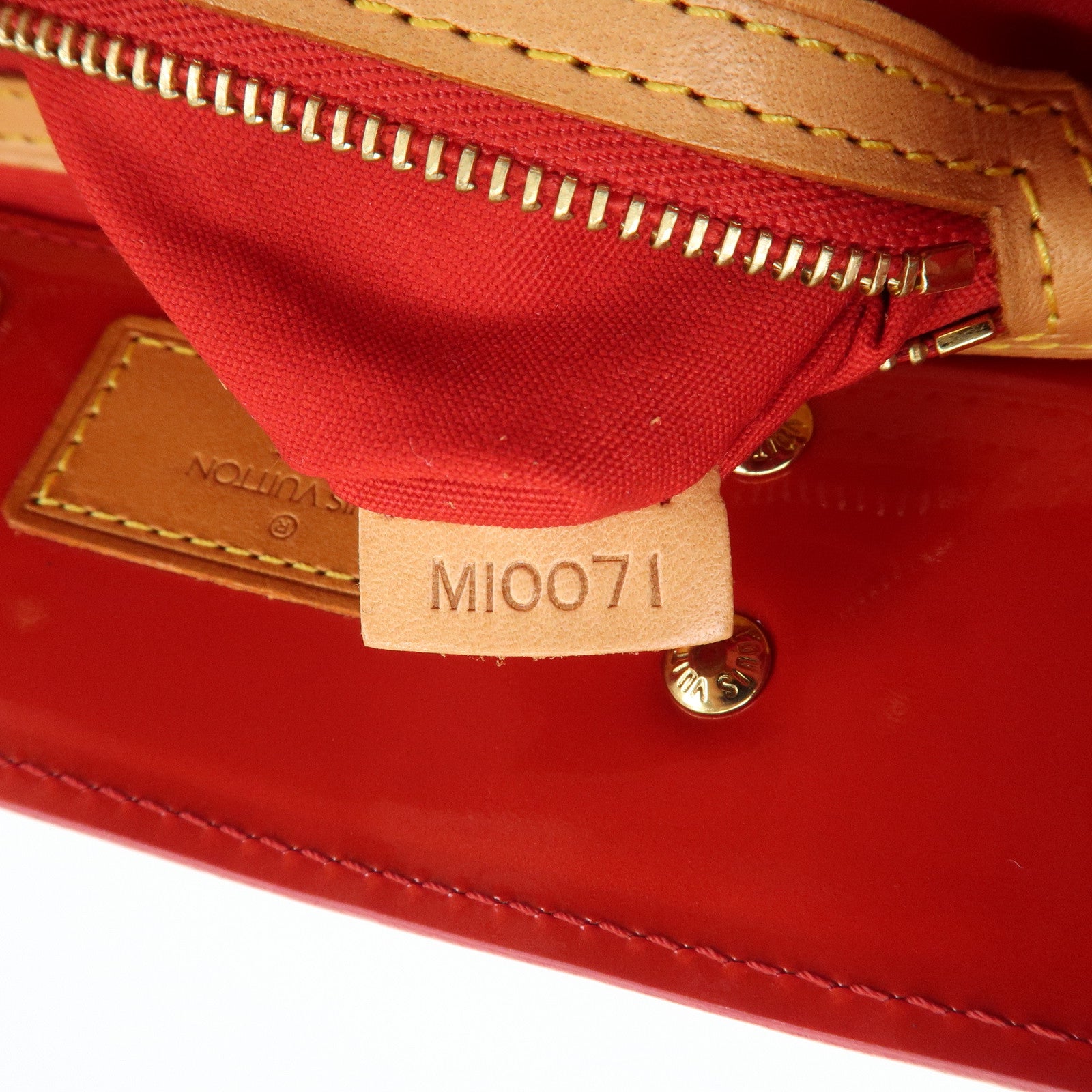 Louis Vuitton Monogram Vernis Lead PM Hand Bag M91088 Rouge