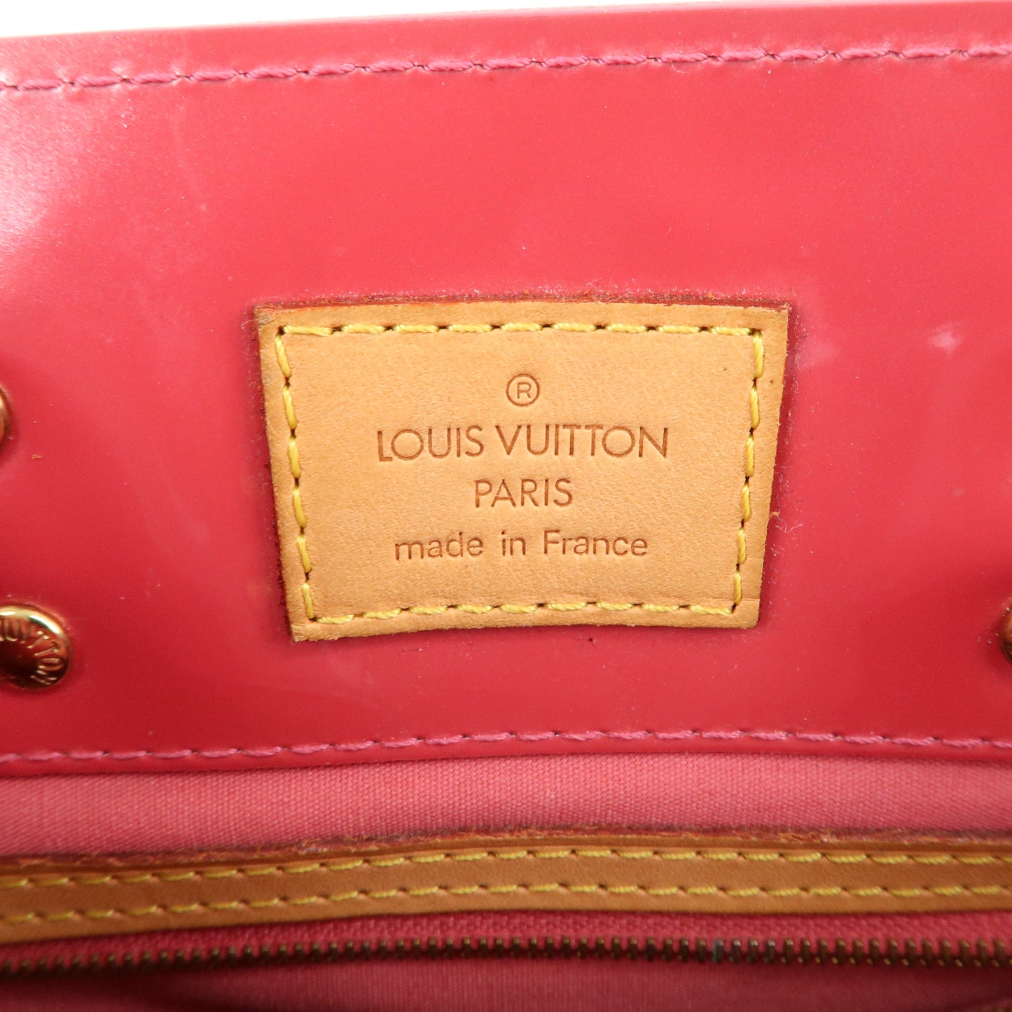 Louis Vuitton Monogram Vernis Lead PM Hand Bag Pink M991221