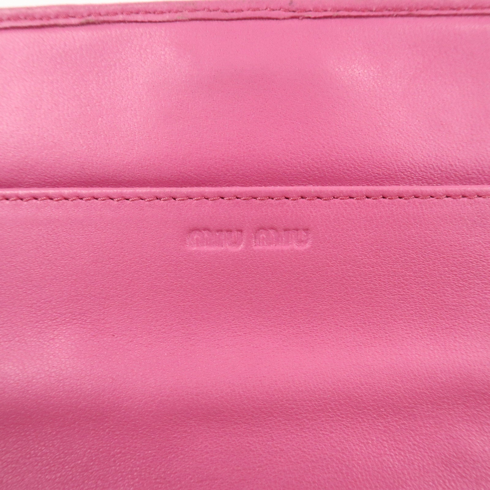 MIU MIU Matelasse Set of 2 Long Wallet Pink 5M1109 5M1183