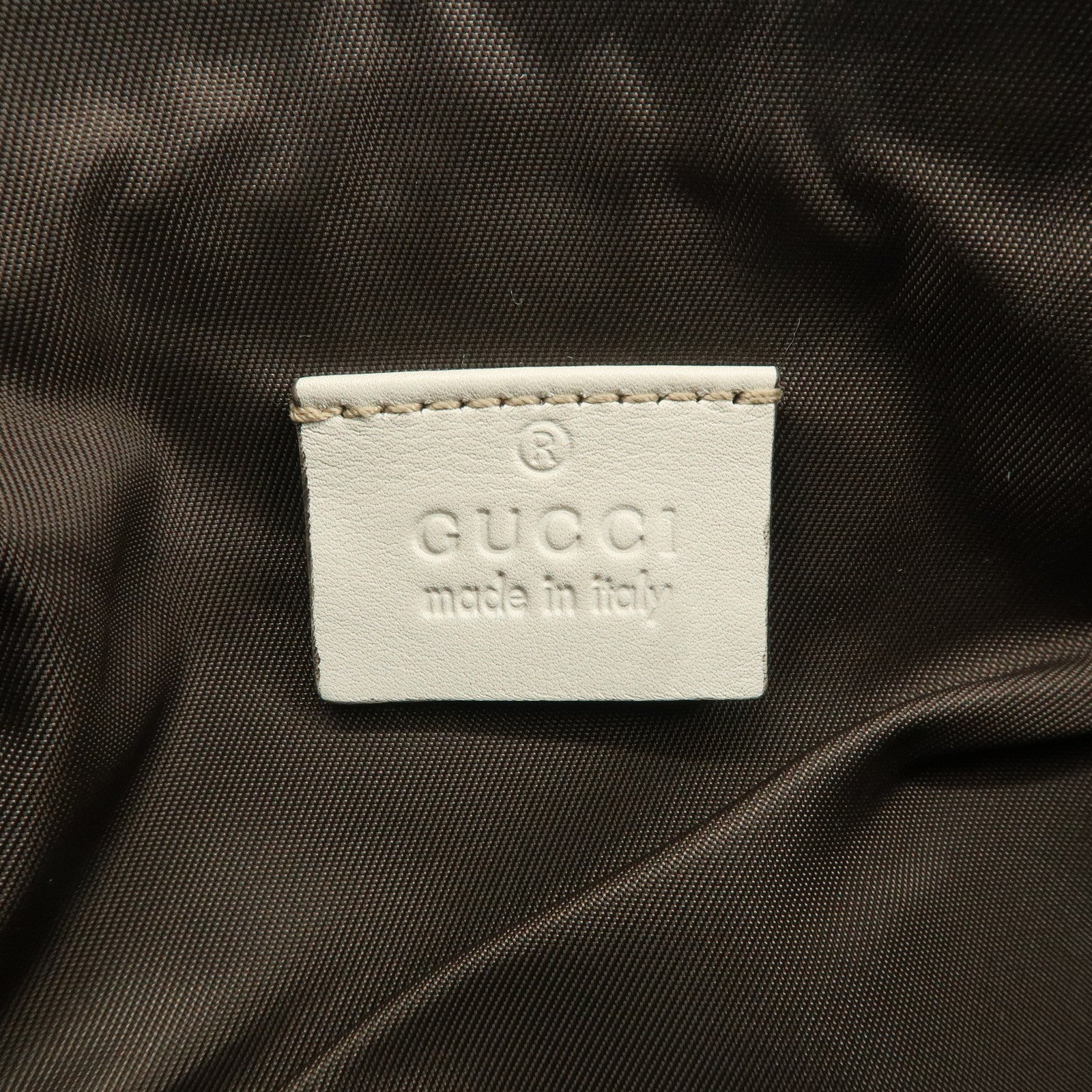 GUCCI Guccissima Guccissima Leather Pouch Ivory 212203