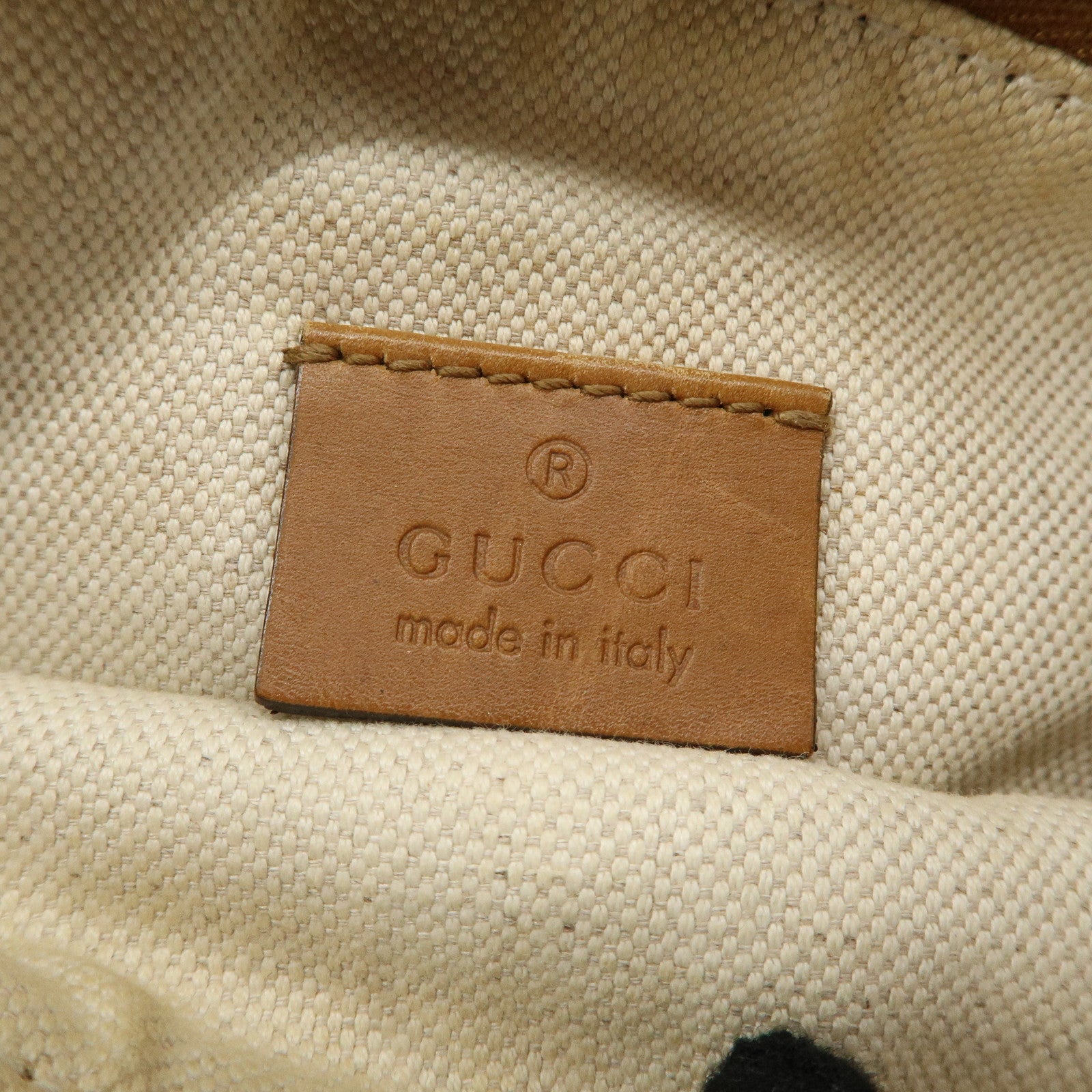 GUCCI GG Canvas Leather Hand Bag Blue Brown 224093