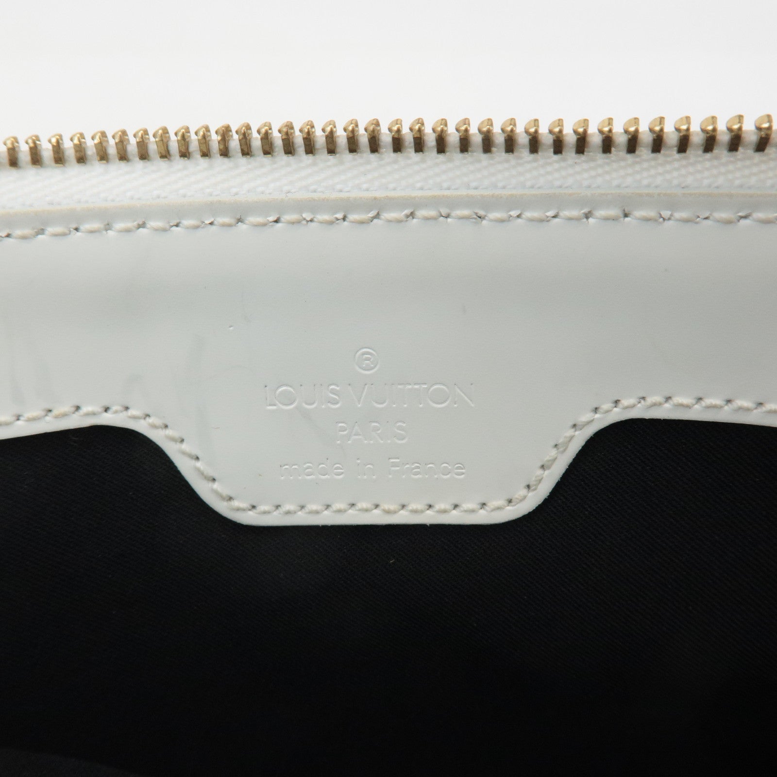 Louis Vuitton Epi Stretch Delmonico Hand Bag White Gold M54603 Used