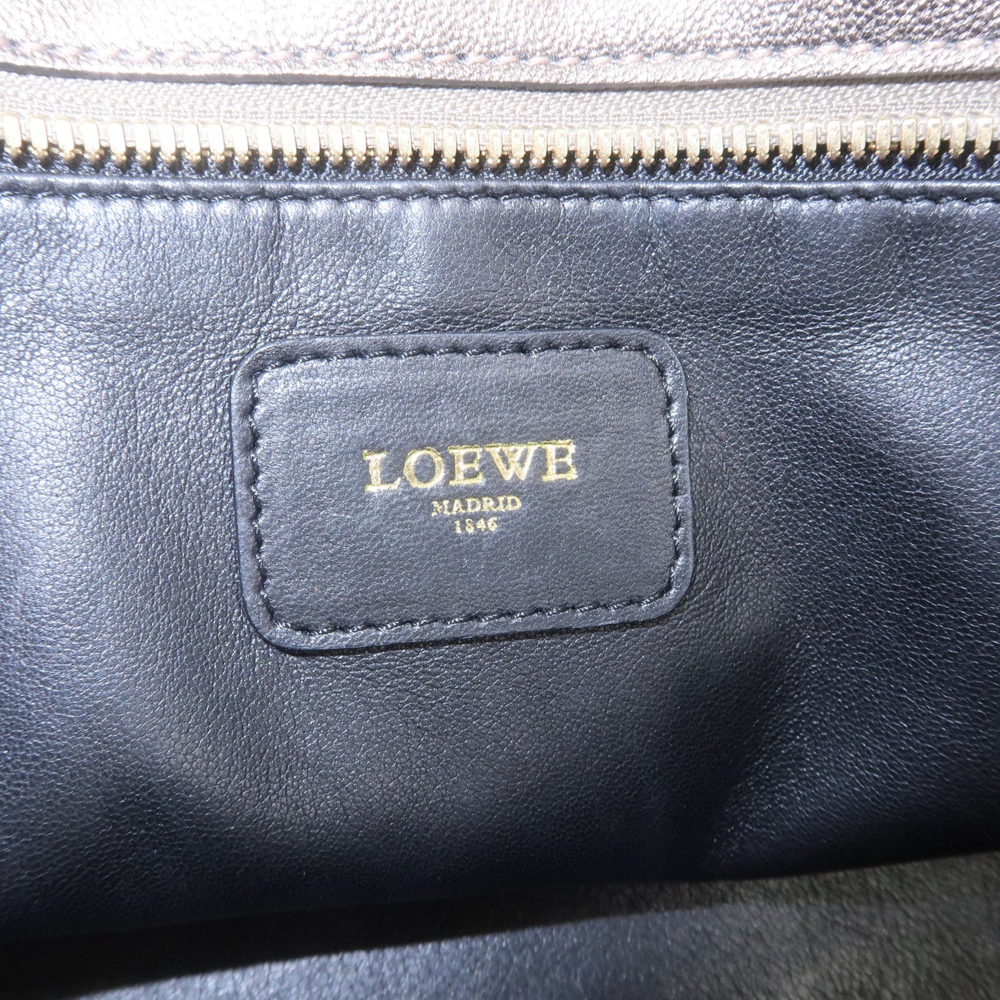 LOEWE Anagram Leather Amazona 35 Early Model Hand Bag Bronze