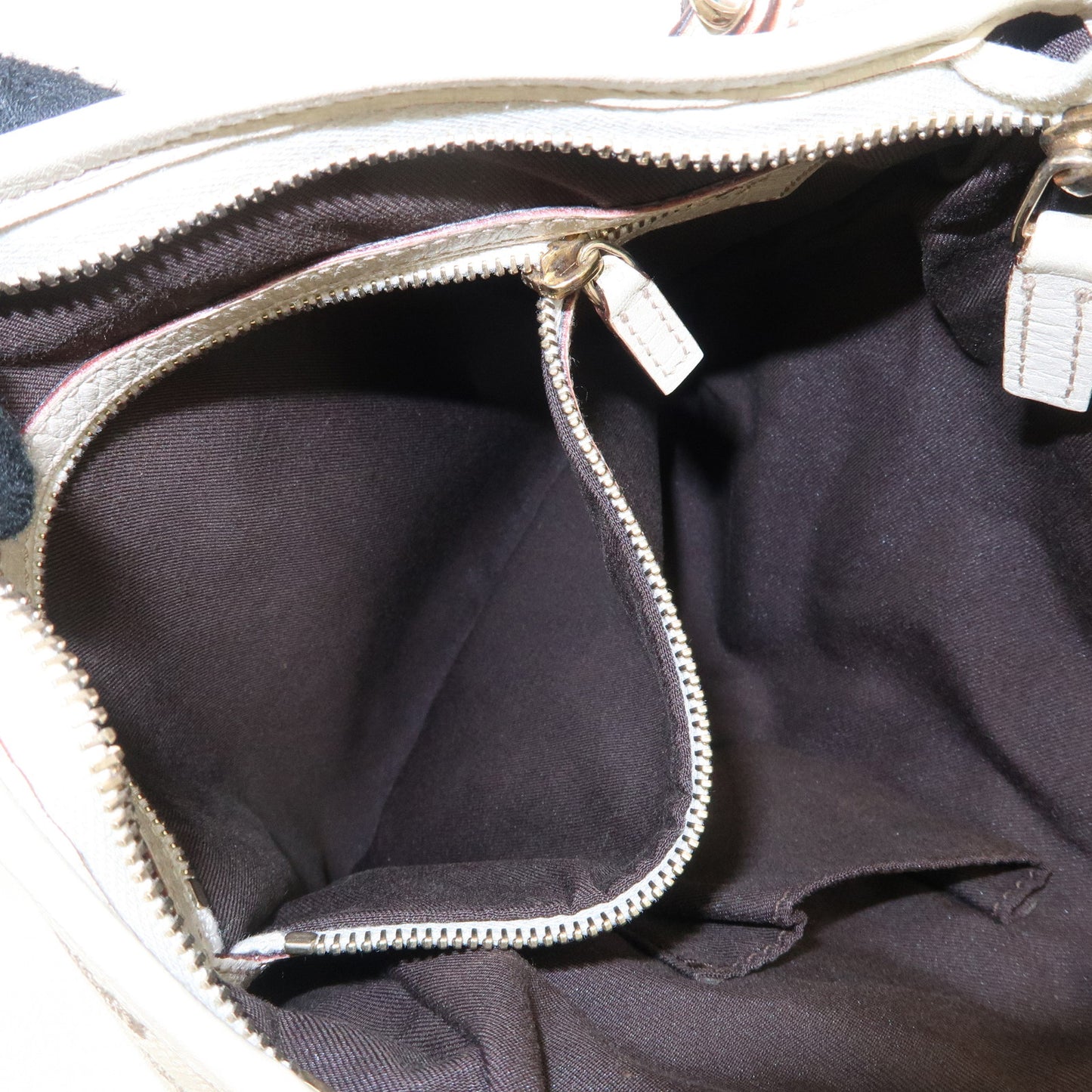 GUCCI Sherry GG Canvas Leather Shoulder Bag Beige Ivory 144388