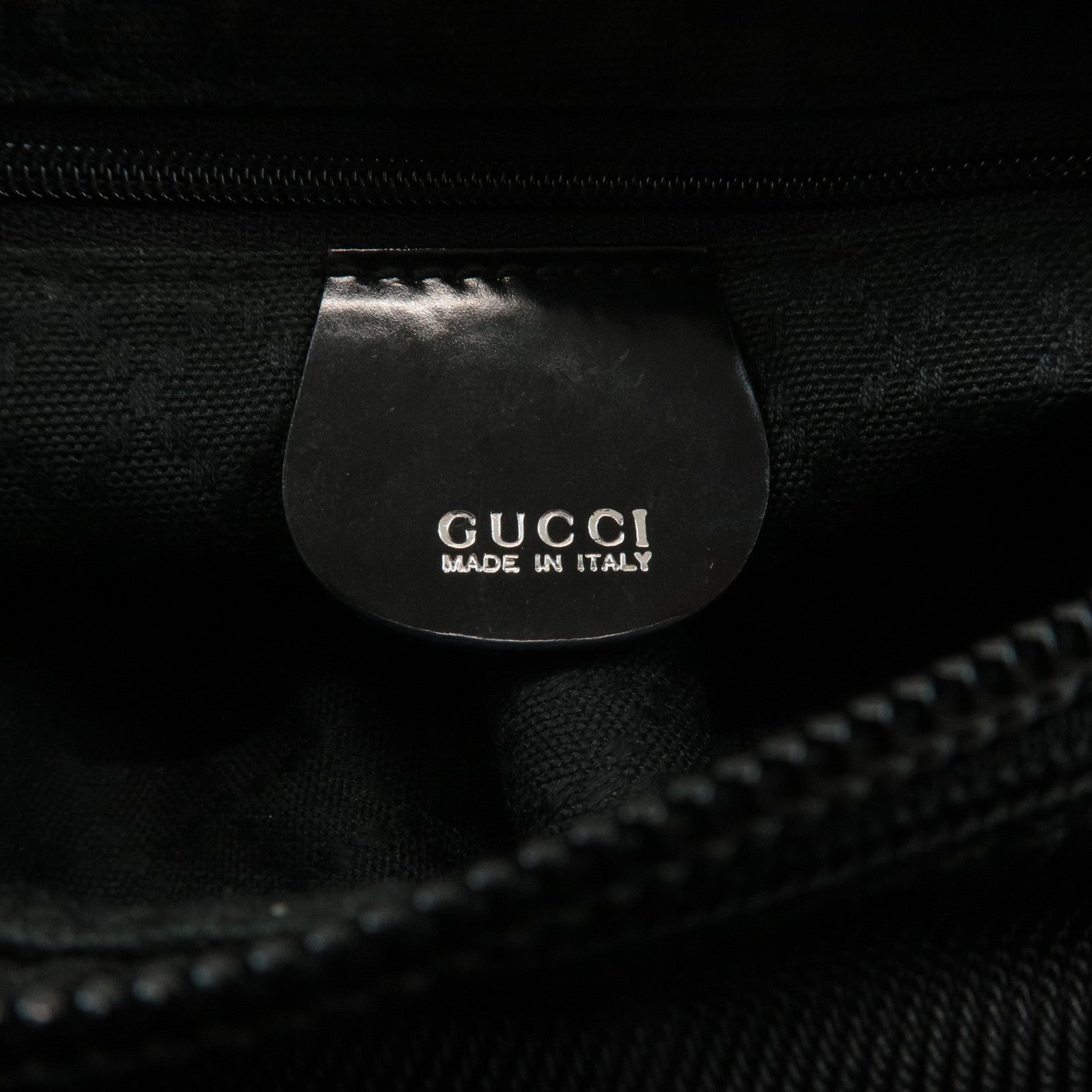 GUCCI Bamboo Nylon Leather 2WAY Bag Black 000.2404.0509