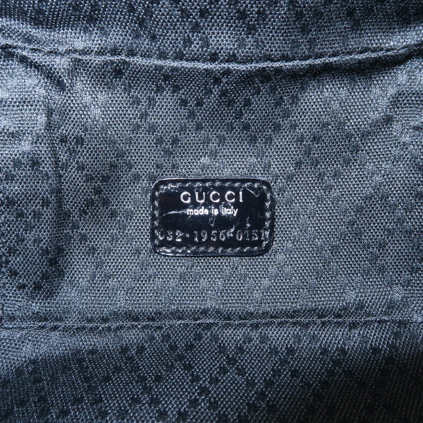 GUCCI Bamboo Nylon Leather Vanity Case Black 032.1956.0151