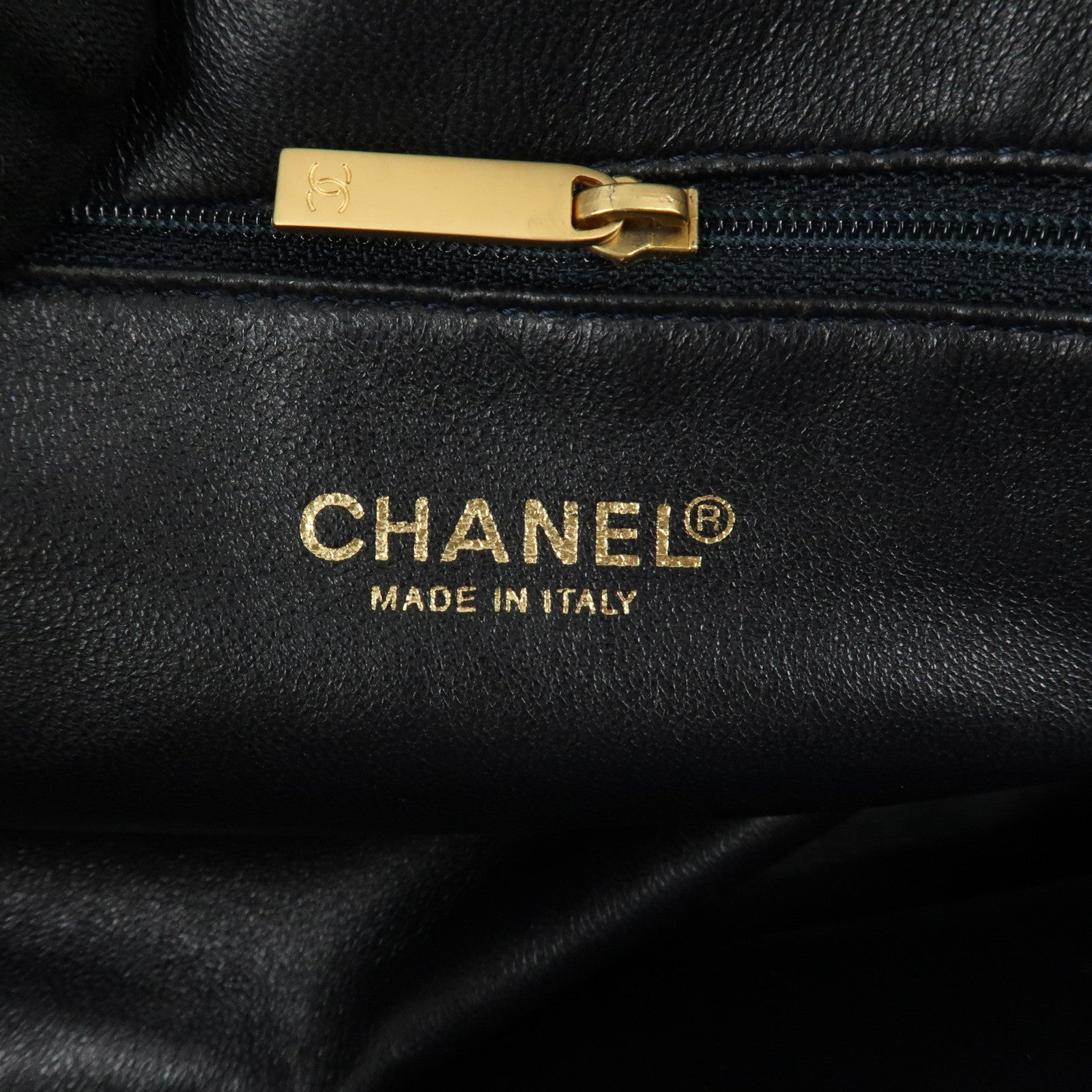 CHANEL COCO Mark Matelasse Canvas Patent Leather Tote Bag Used