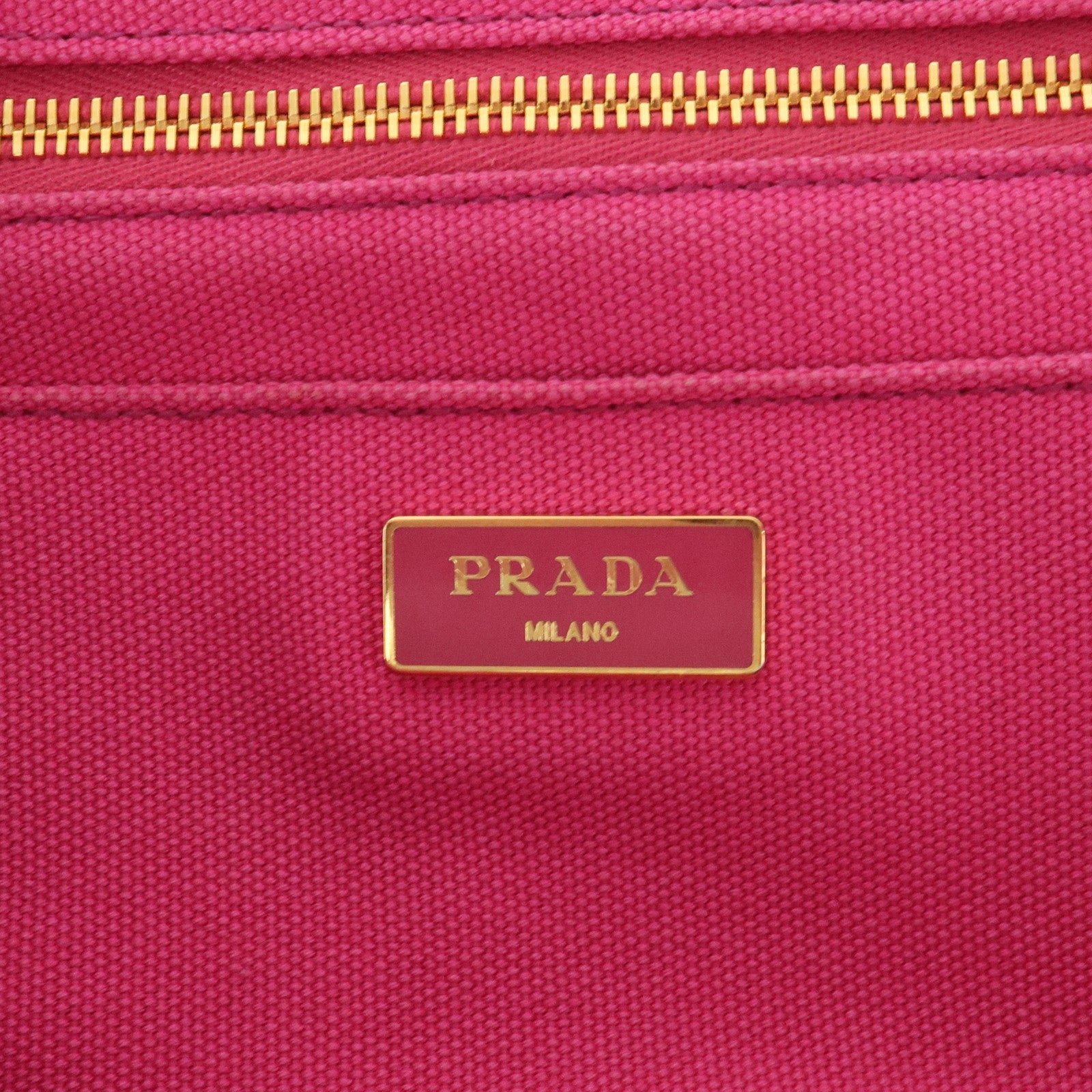 PRADA Logo Canapa Canvas 2way Tote Bag Hand Bag Pink BN2642