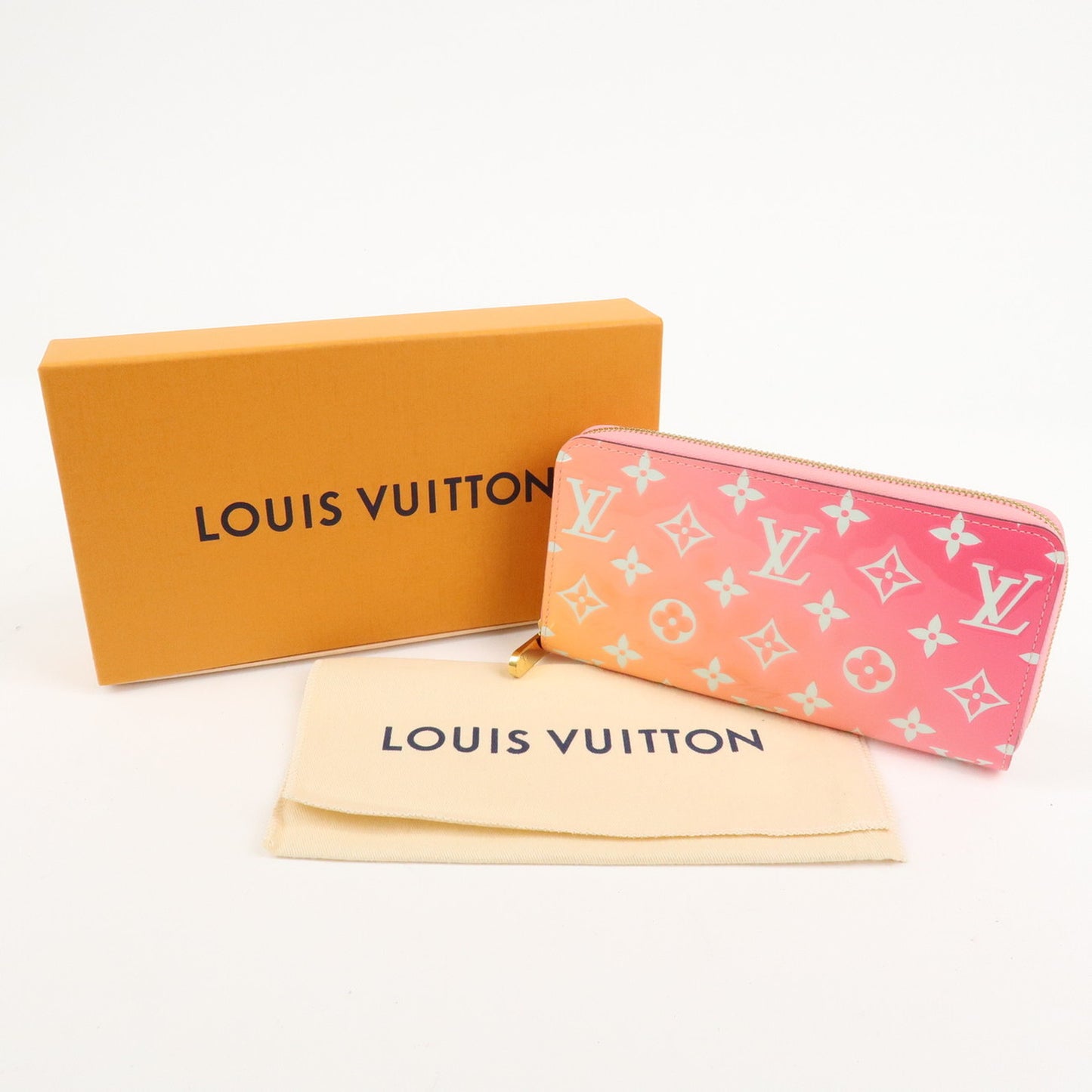 Louis Vuitton Monogram Vernis Zippy Wallet Sunrise Gradient