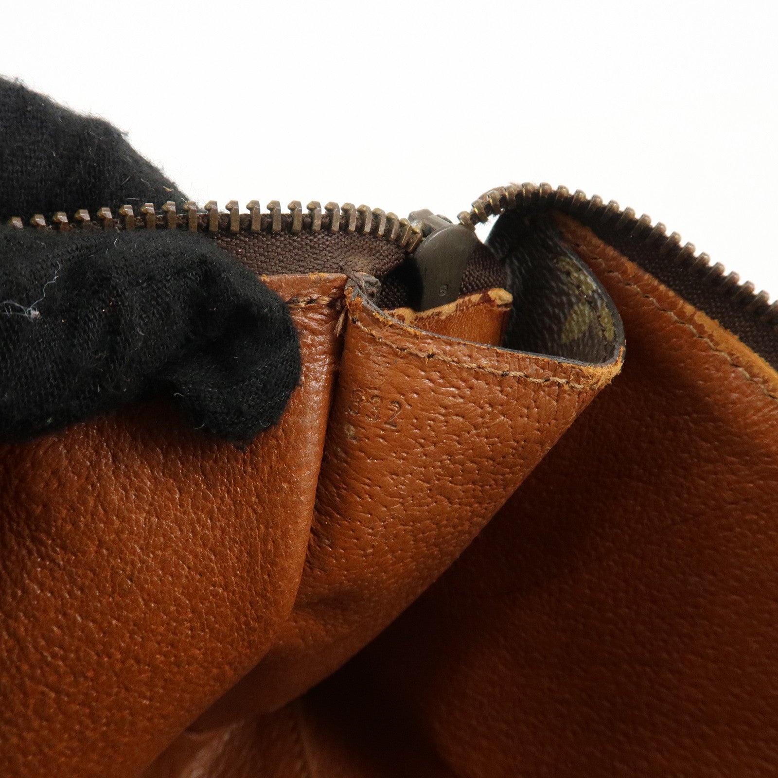 Louis Vuitton Monogram Sac Triangle Hand Bag Brown M51360 Used