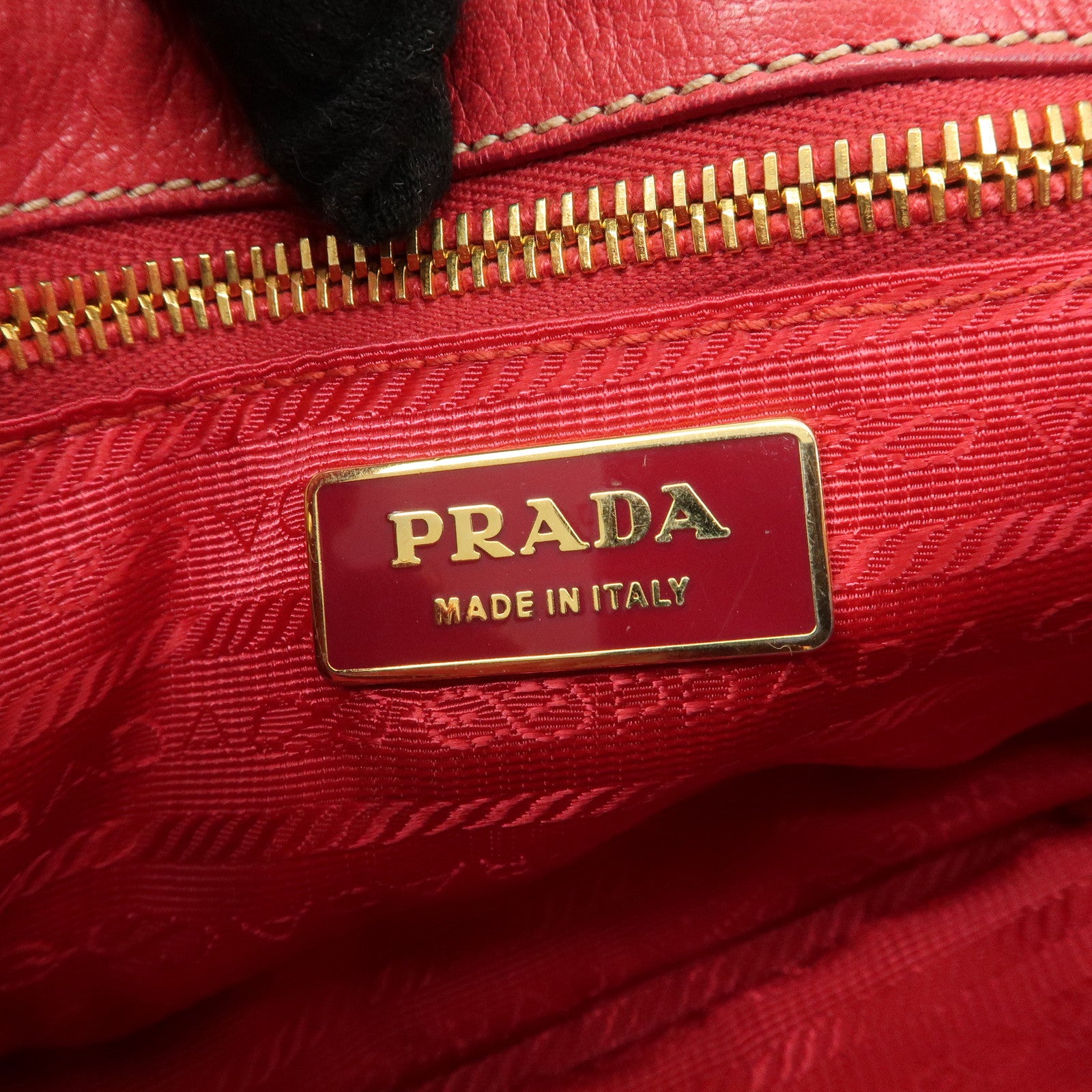 PRADA Nylon Leather 2Way Bag Shoulder Bag Hand Bag Gathered BN1388