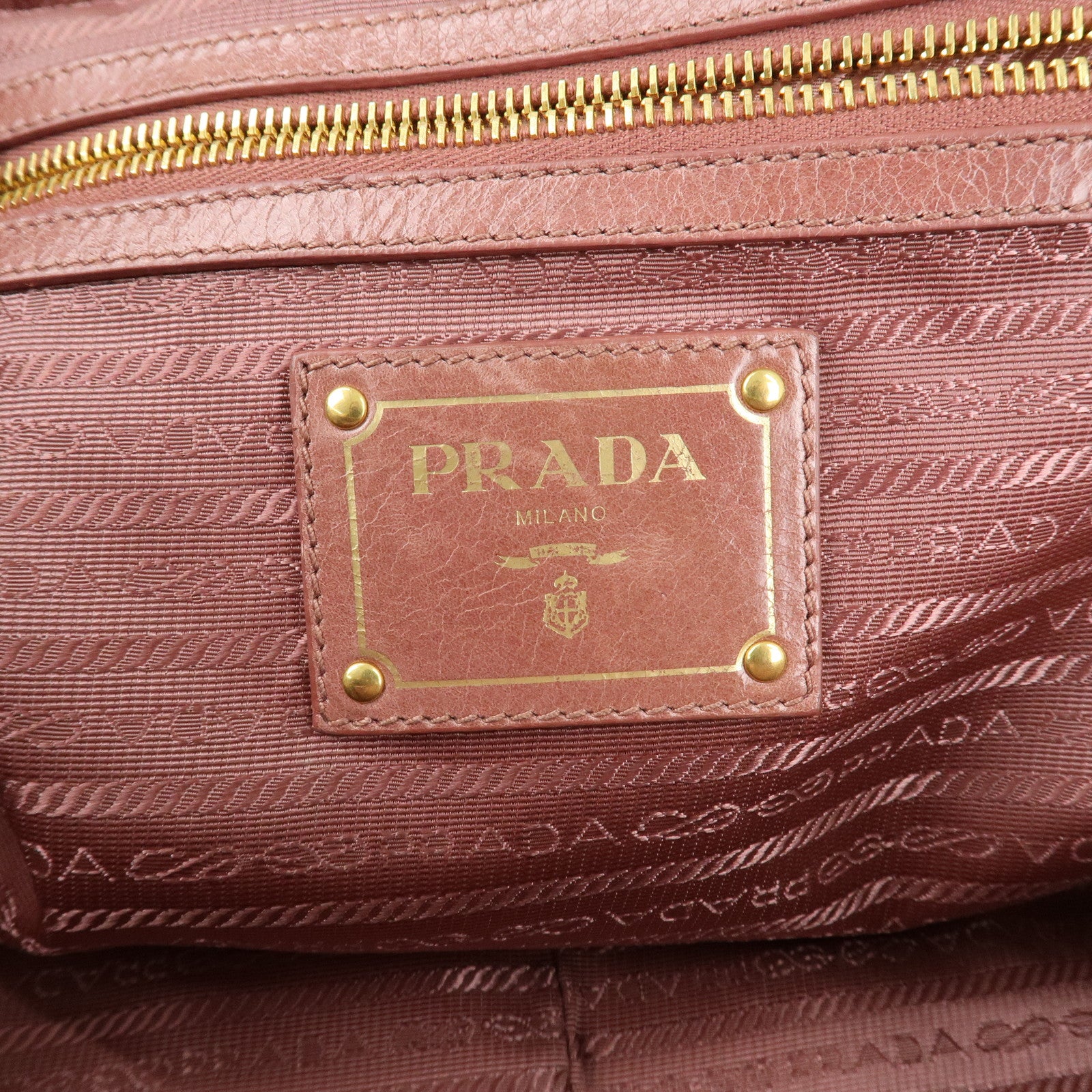 PRADA Leather 2Way Hand Bag Shoulder Bag Pink BL0821