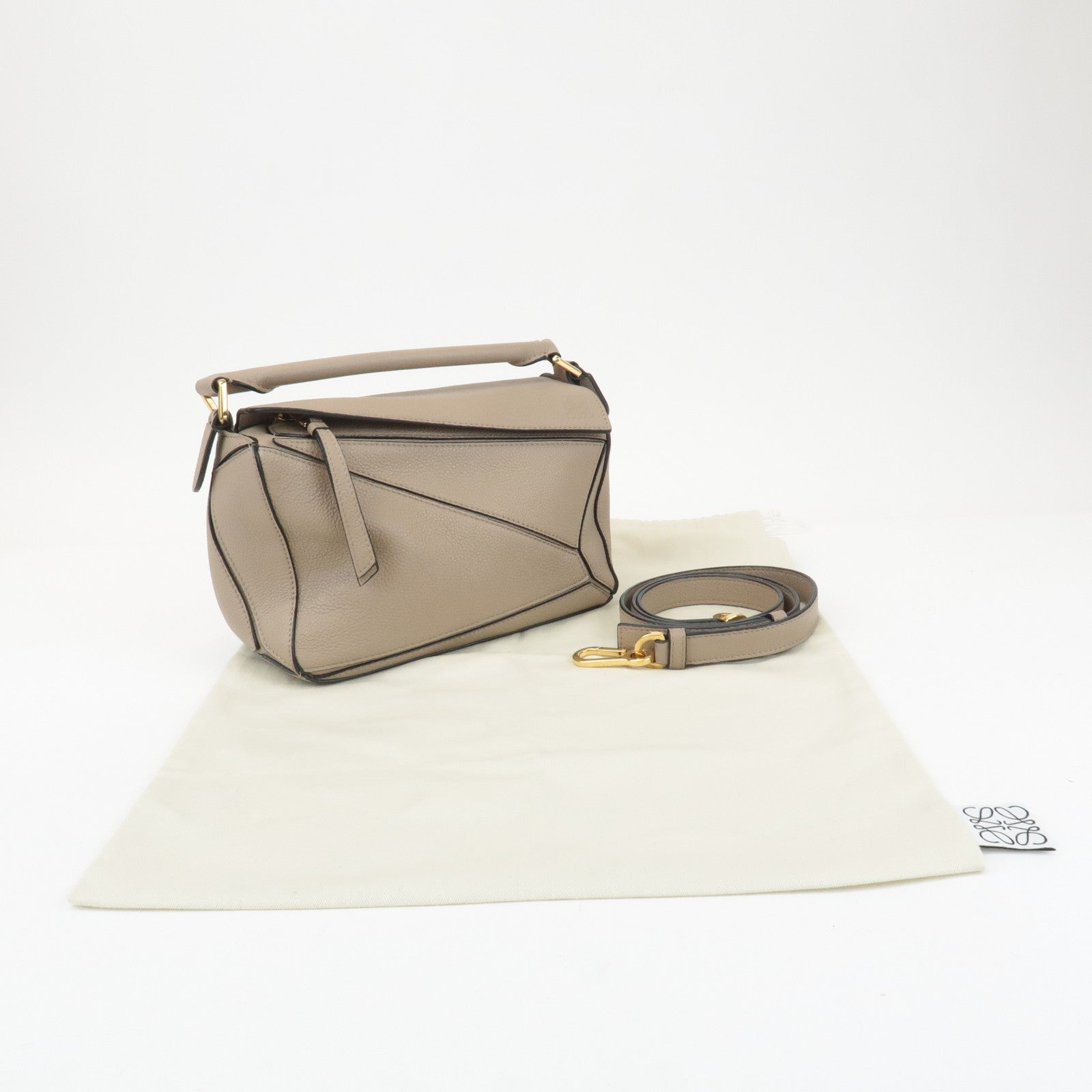 LOEWE Puzzle Calf Leaather Puzzle Bag Small 2Way Bag Sand