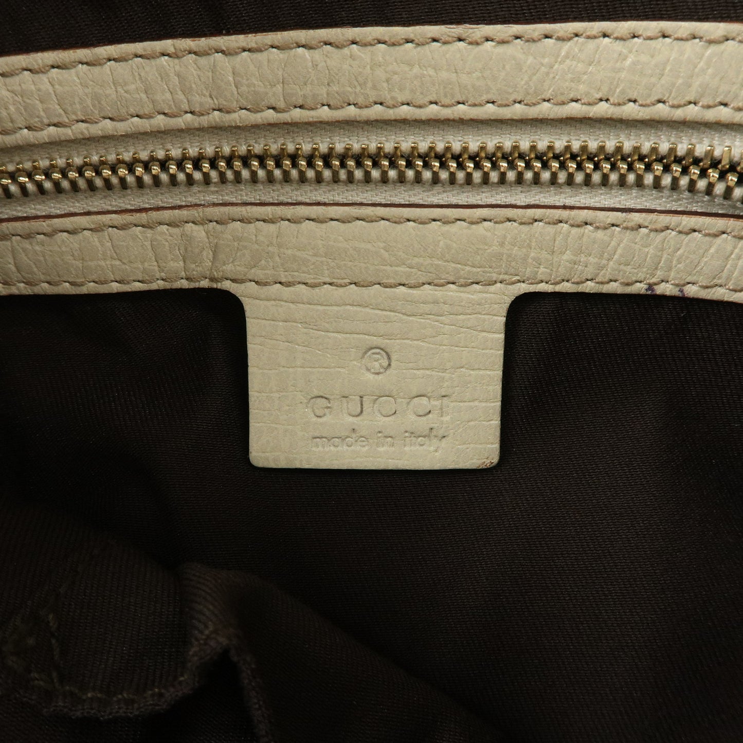 GUCCI Sherry GG Canvas Leather Shoulder Bag Beige Ivory 144388