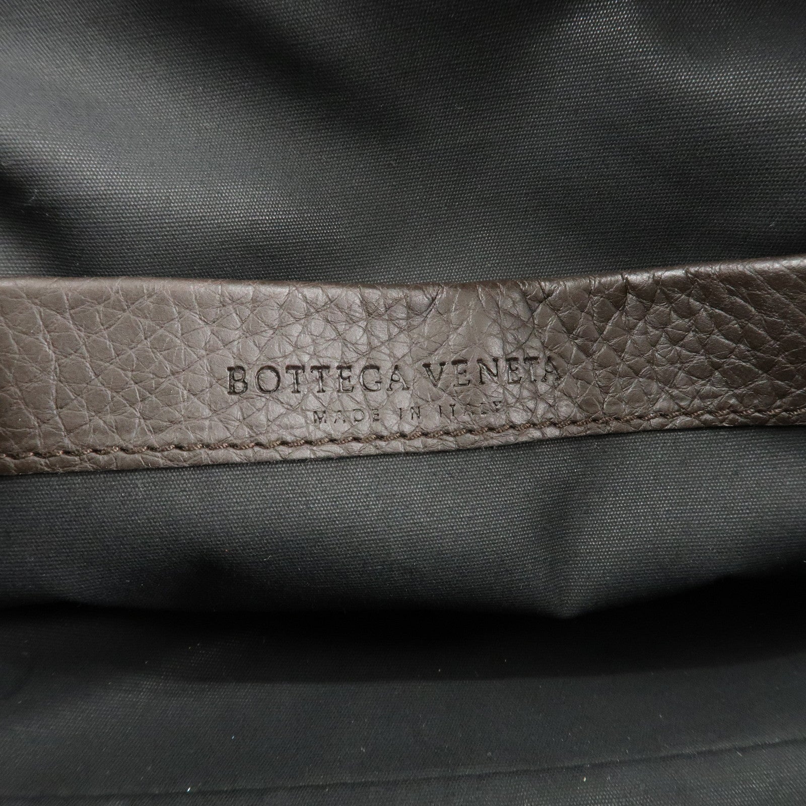 BOTTEGA VENETA Intrecciato Canvas Leather Mini Boston Bag 142470