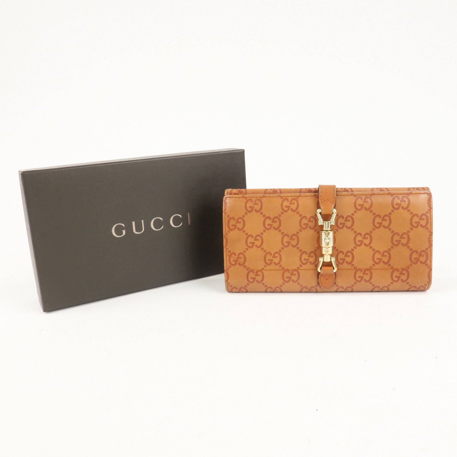 GUCCI Guccissima New Jackie Guccissima Leather Long Wallet 141430