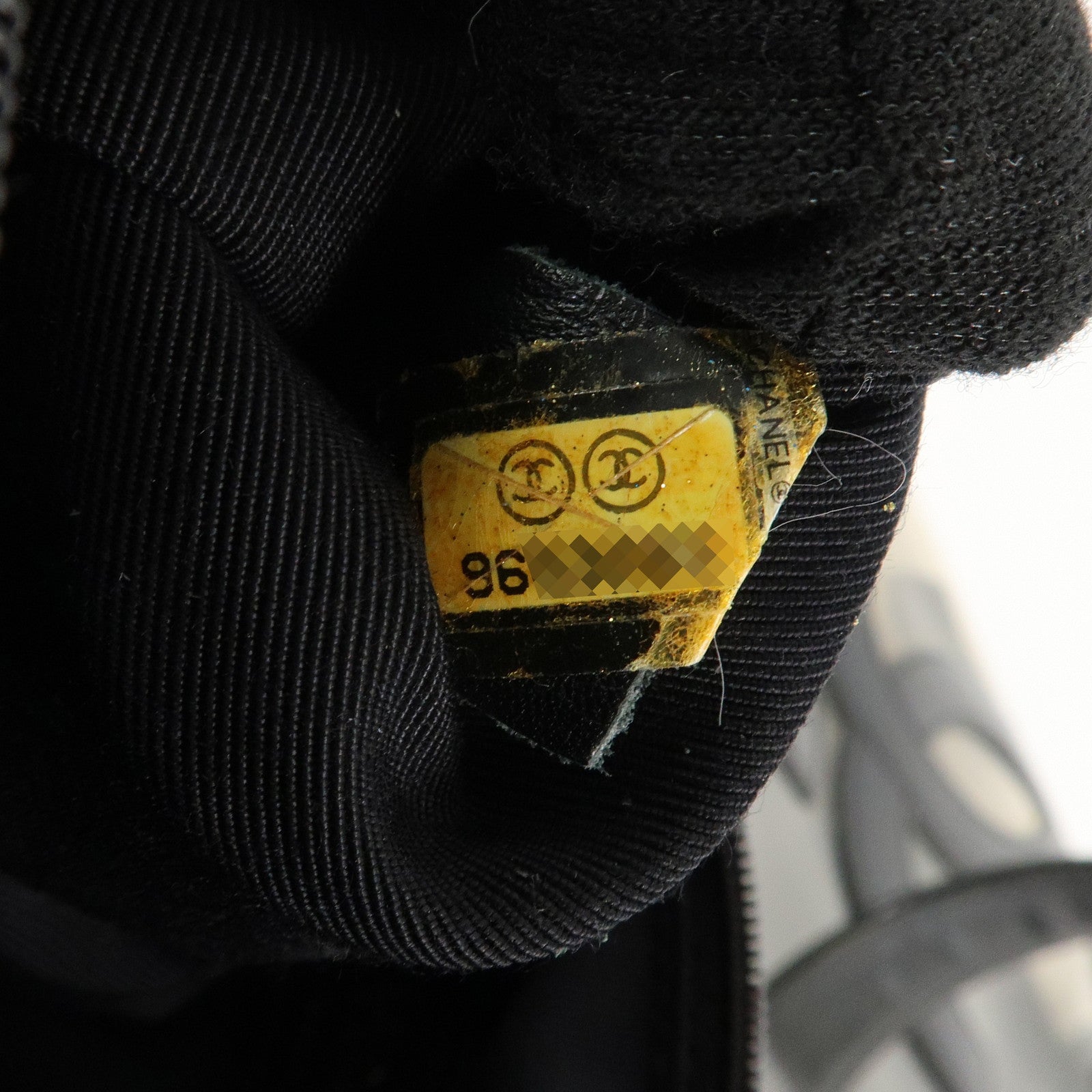 CHANEL PVC Patent Leather Vinyl Triple COCO Mark Tote Bag Black Used