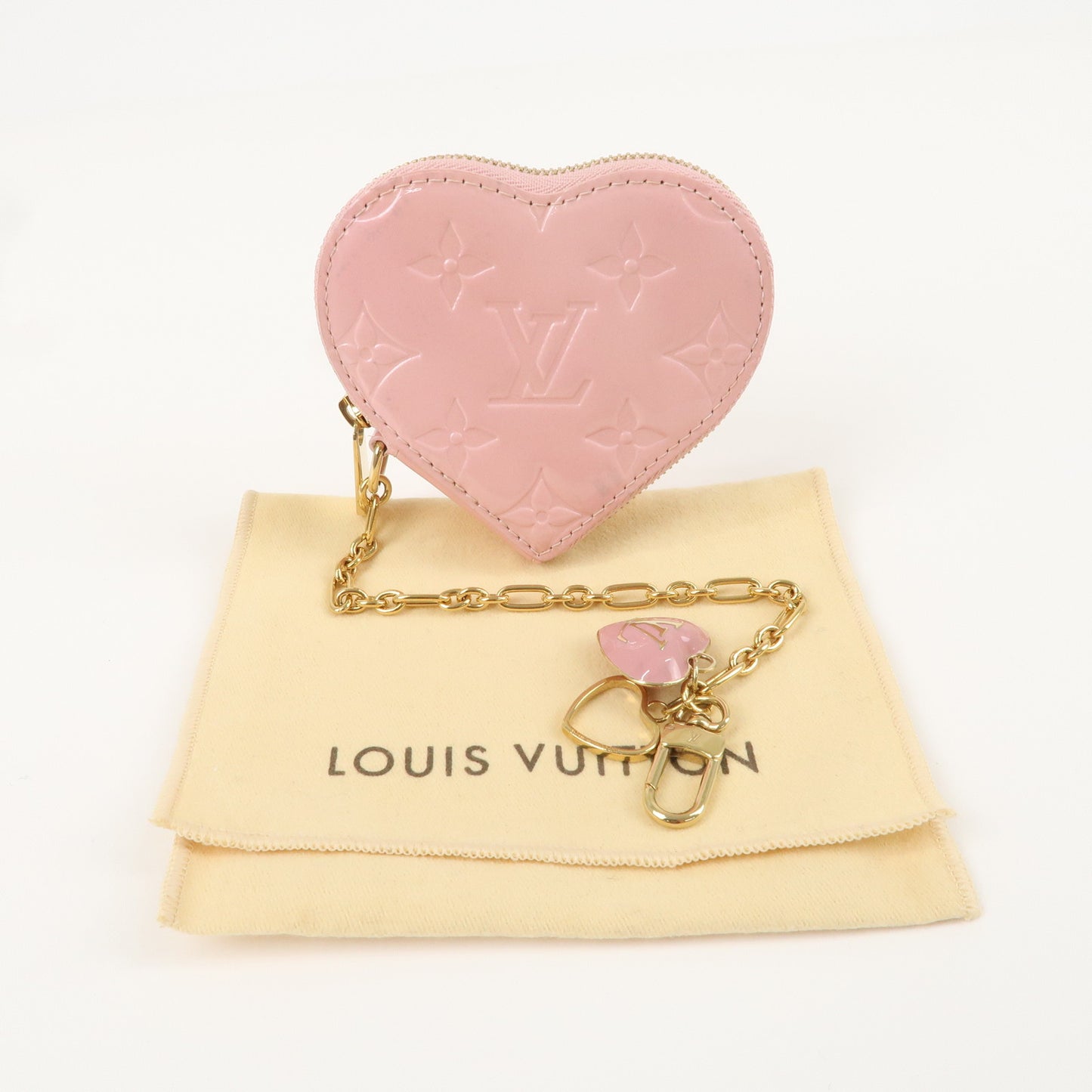 Louis Vuitton Monogram Vernis Porte Monnaie Coeur Coin Case M91431