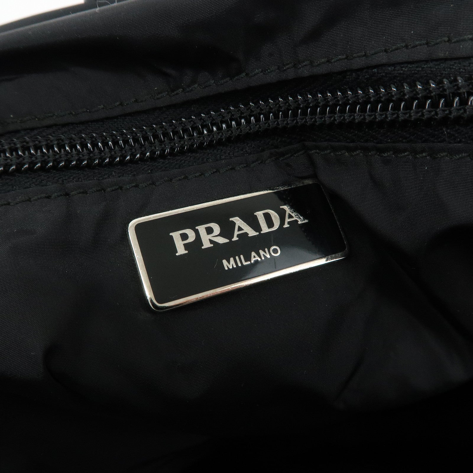 PRADA Logo Camouflage Nylon Leather 2Way Tote Shoulder Bag