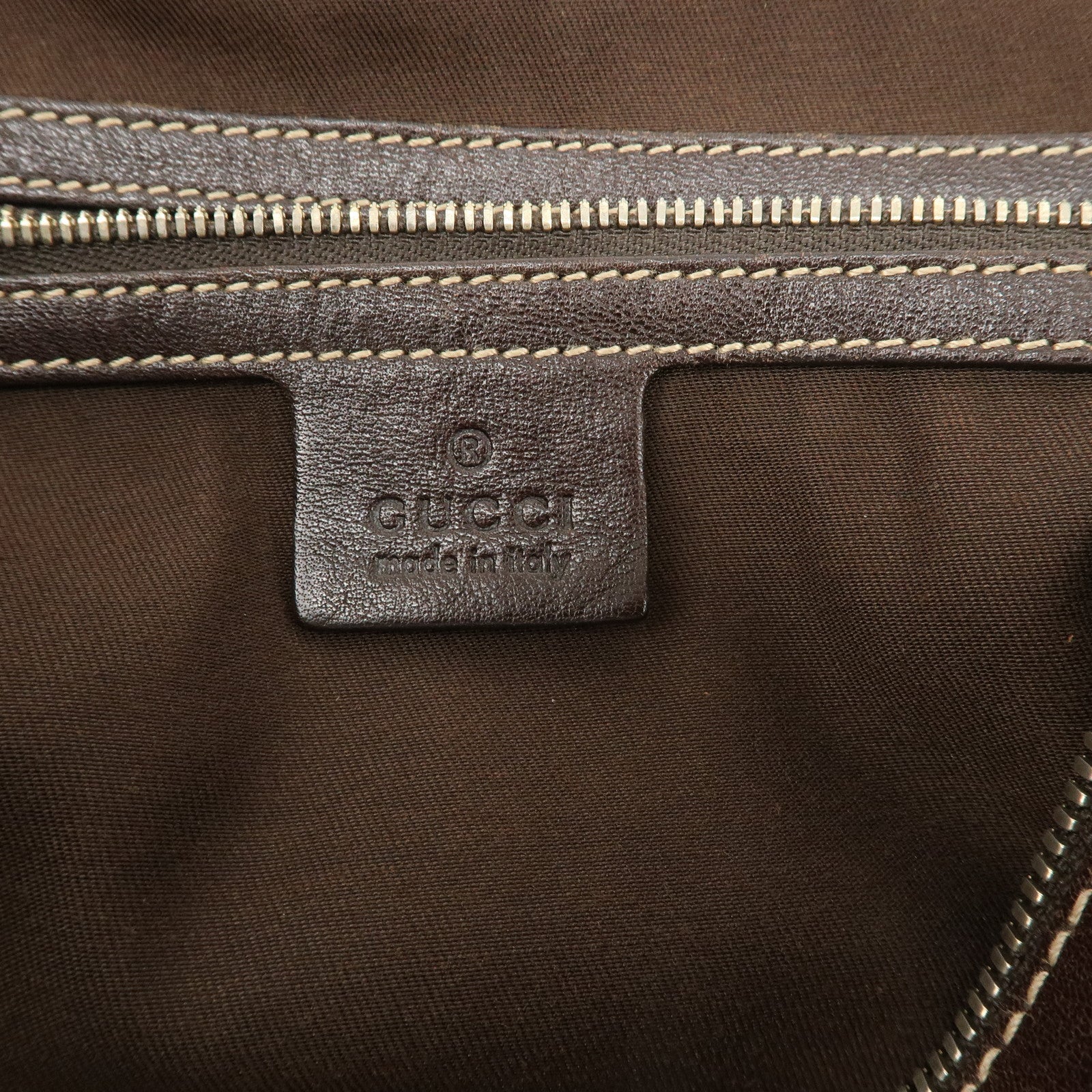 GUCCI Sherry GG Canvas Leather Studded Shoulder Bag 153691