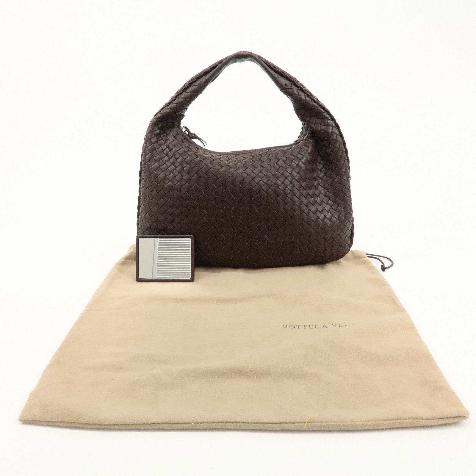 BOTTEGA VENETA Hobo Intrecciato Leather Shoulder Bag 115653