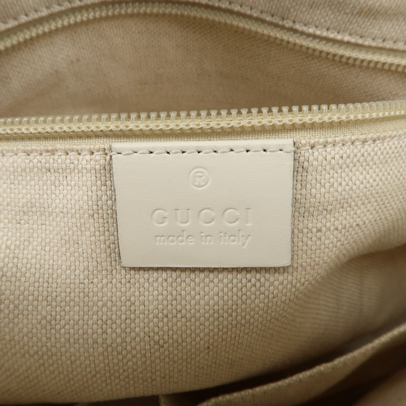 GUCCI Flora Canvas Leather 2WAY Bag Hand Shoulder Bag Ivory 353440