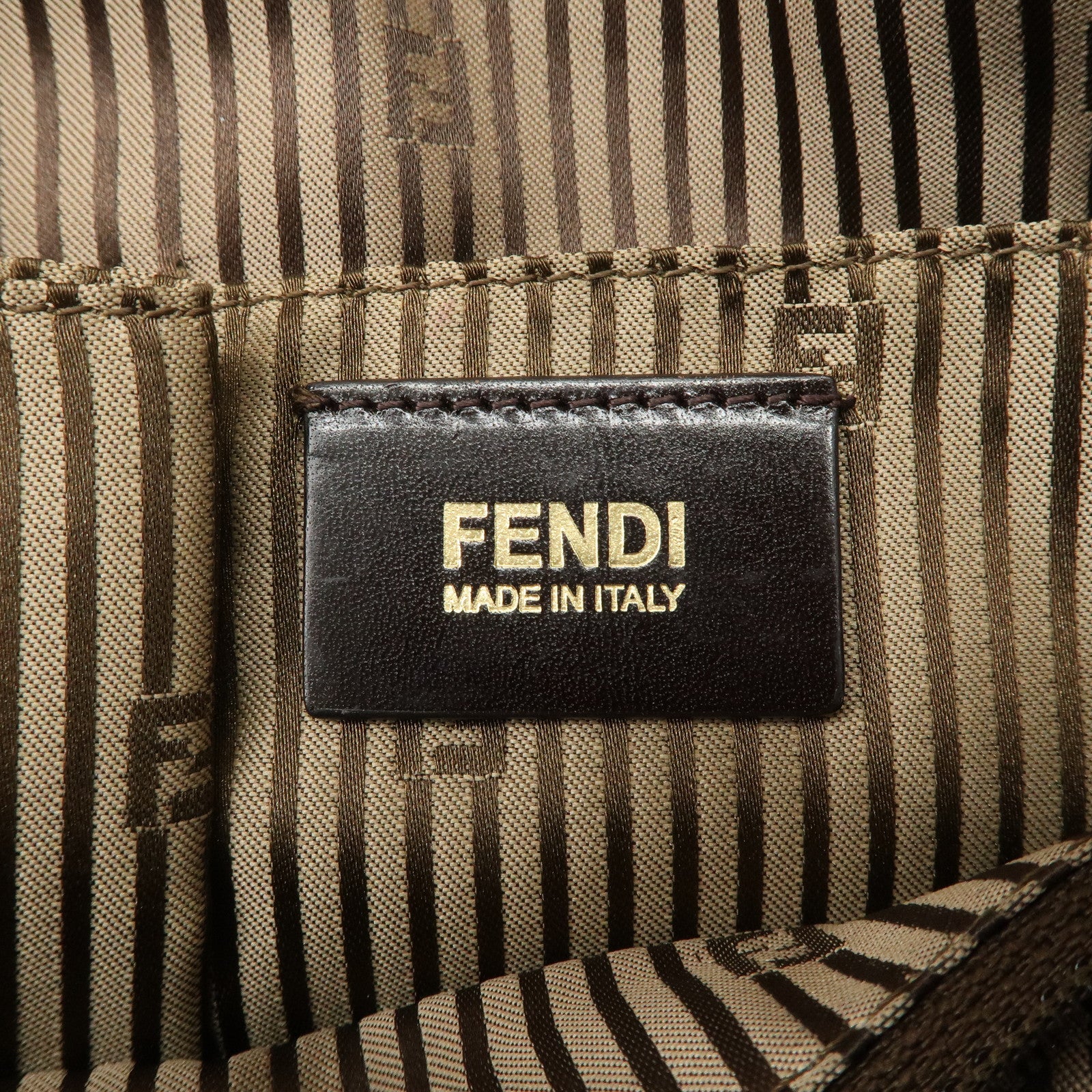 FENDI Cameleon Leather 2WAY Bag Black Brown Blue Red 8BL110 Used