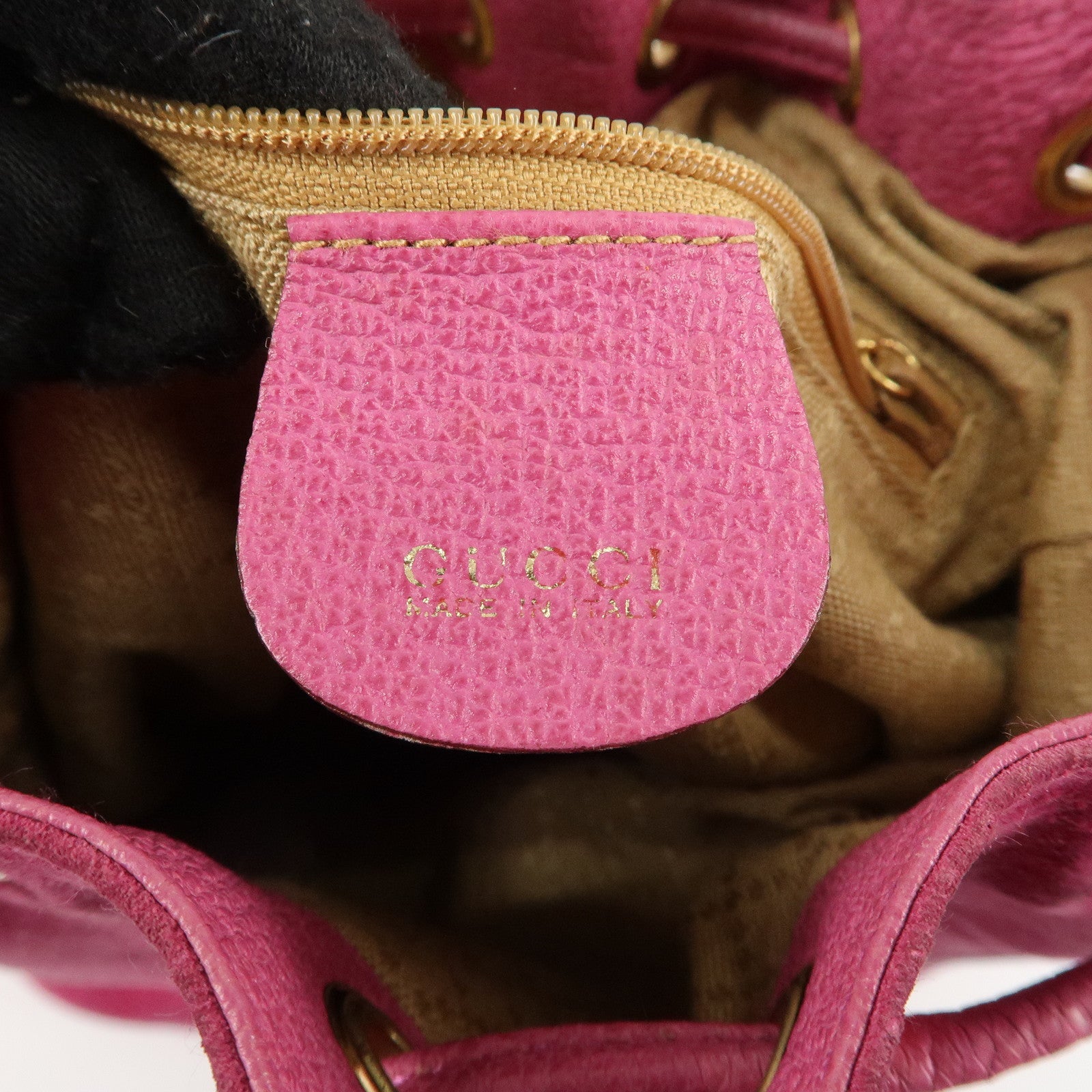 GUCCI Bamboo suede Leather 2WAY Bag Pink 001.2040.1657