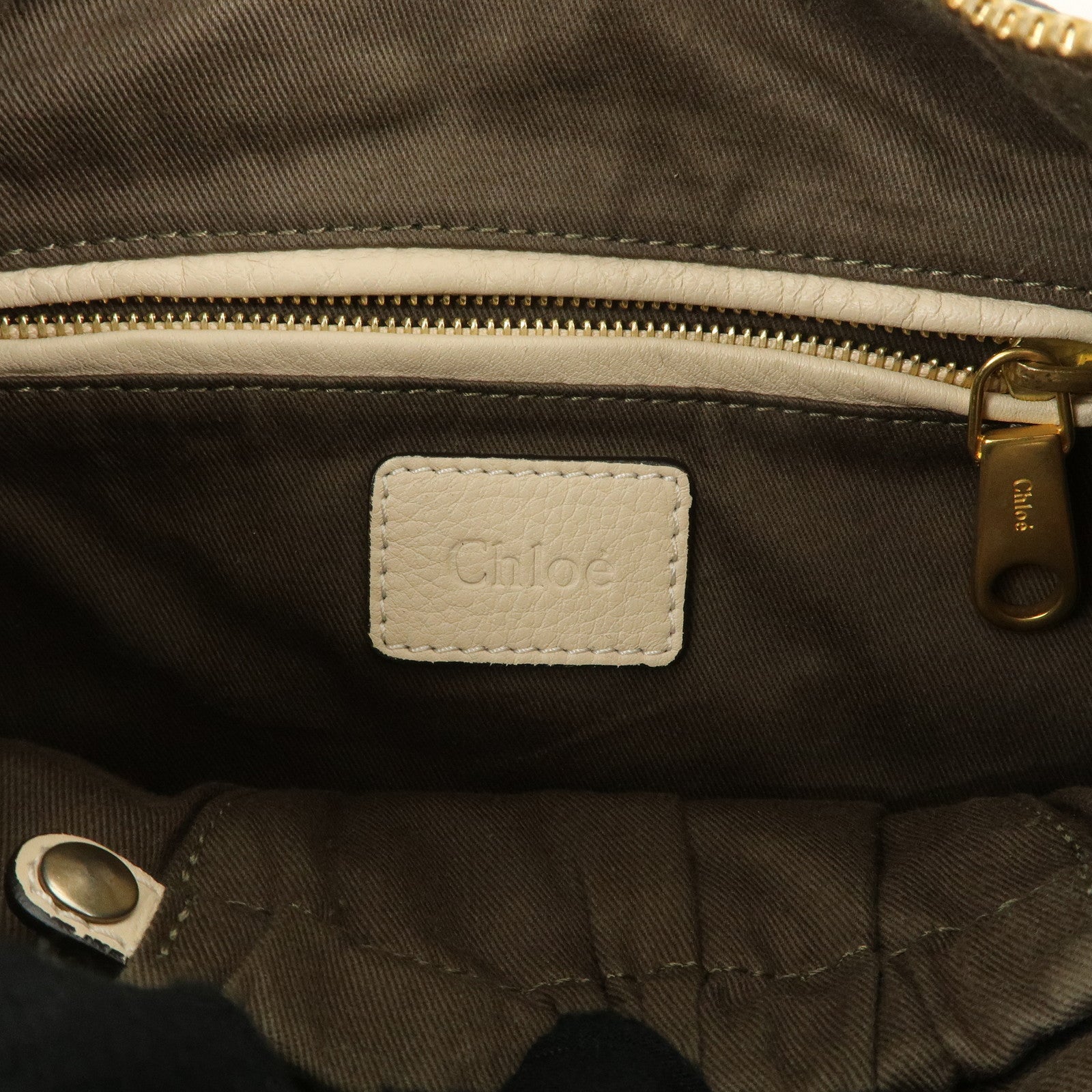 Chloe leather Marcy one-shoulder bag Beige 021156-27 Used