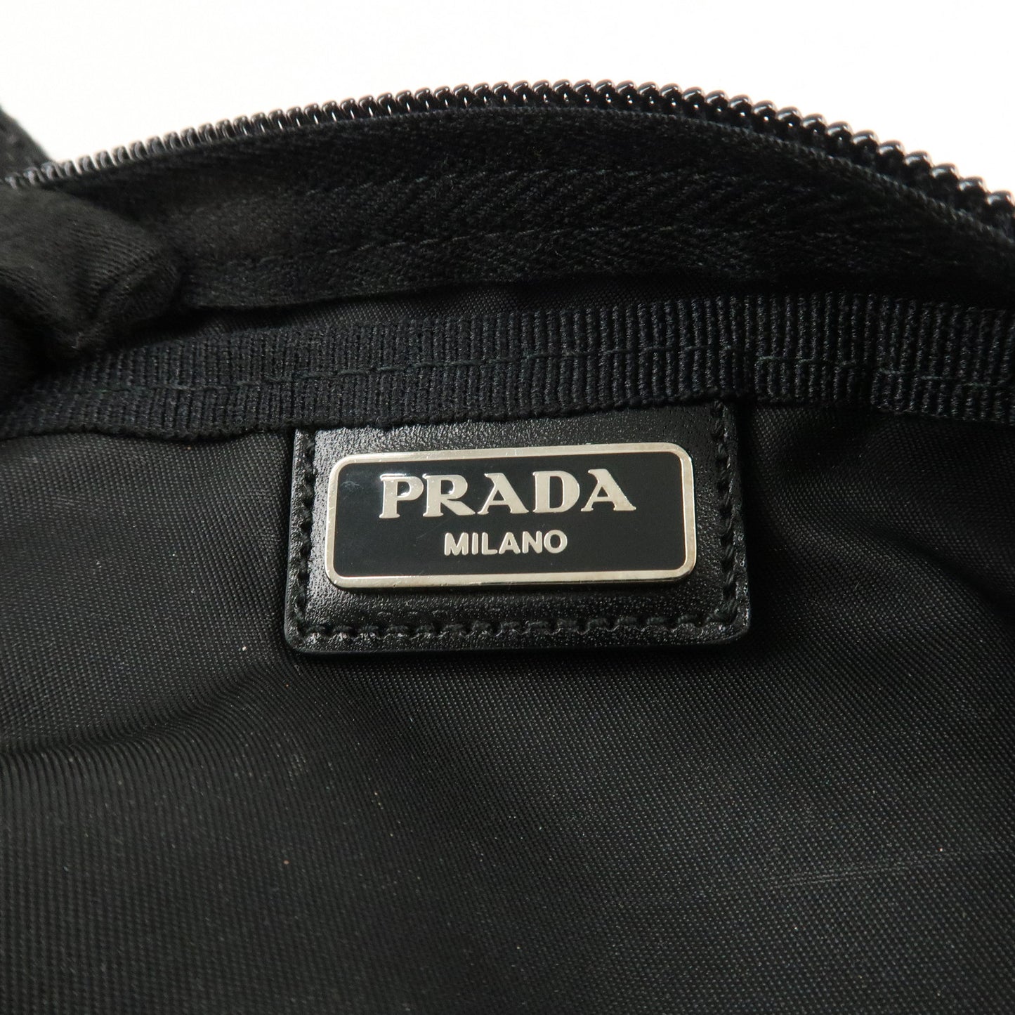 Set of 2 PRADA Logo Nylon Leather Cosmetic Pouch Pink Black