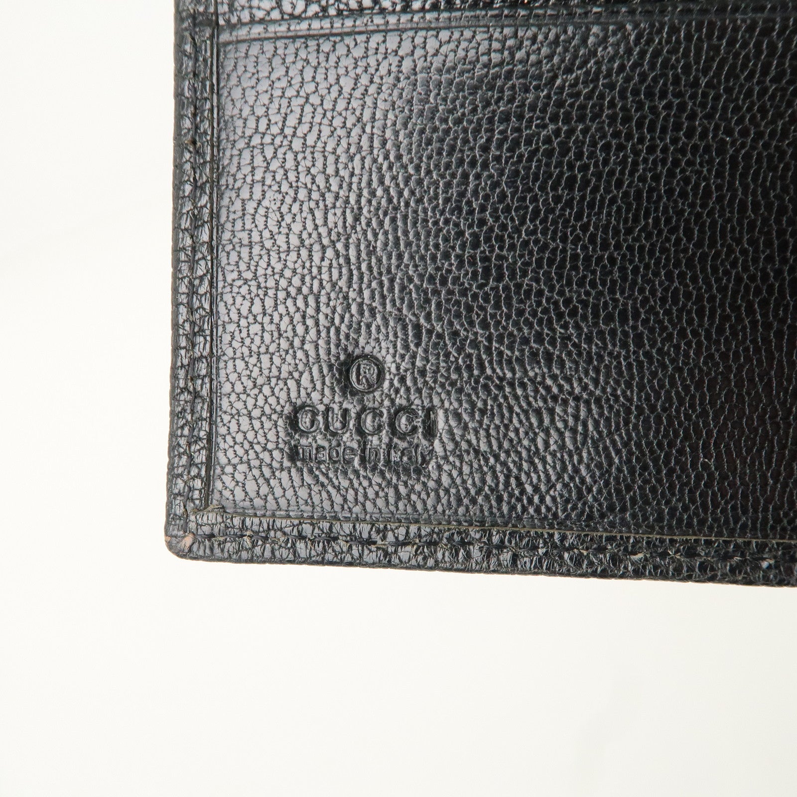 GUCCI Interlocking G Leather Bi-fold Wallet Black 131020