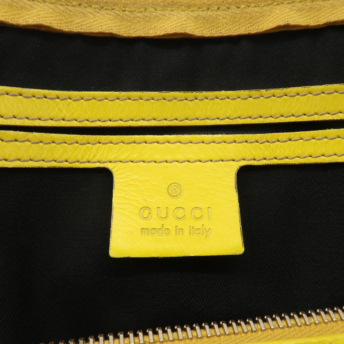 GUCCI Joyline GG Supreme Leather Boston Bag Ivory 189895