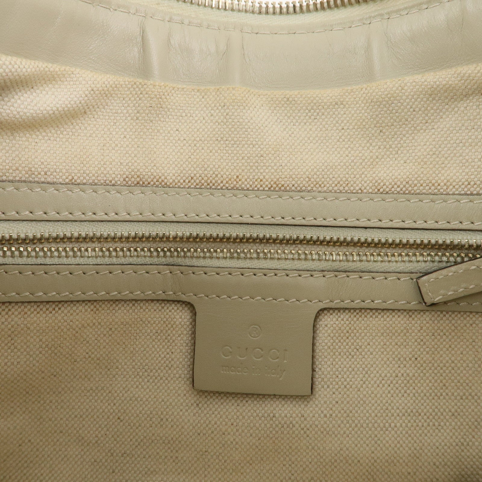 GUCCI Lovely GG Canvas Leather Shoulder Bag Ivory Beige 257072