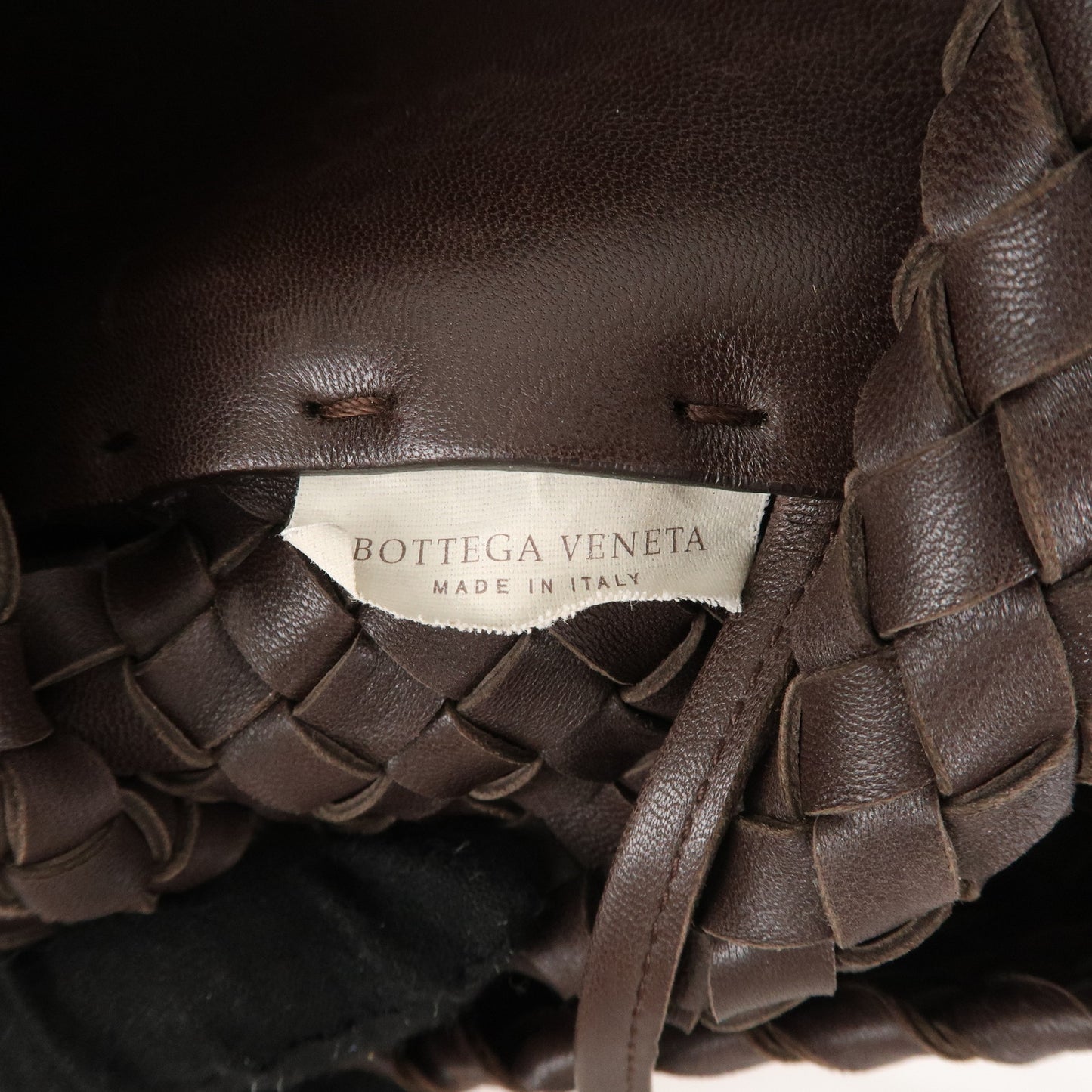 BOTTEGA VENETA Intrecciato Leather Cabas MM Tote Bag Brown 115664