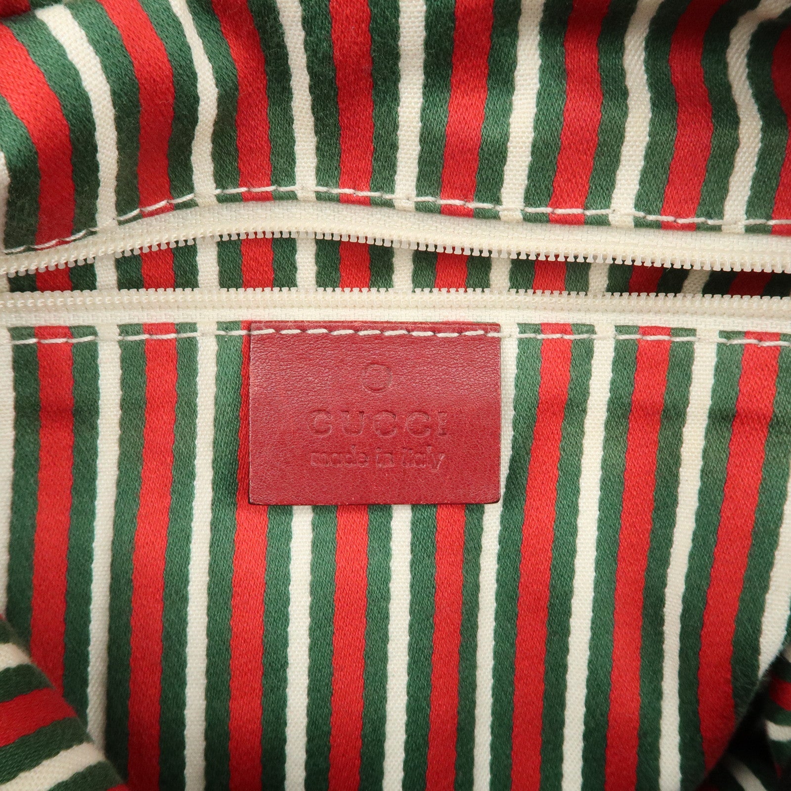 GUCCI New Brit Leather Shoulder Bag Red 182491 Used