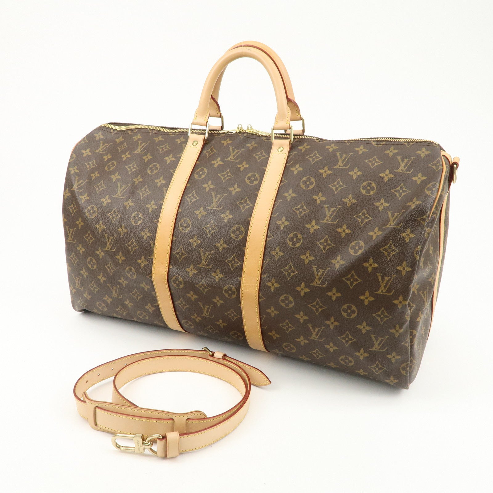 Louis Vuitton Monogram Keep All Bandouliere 55 Boston Bag M41414 Used