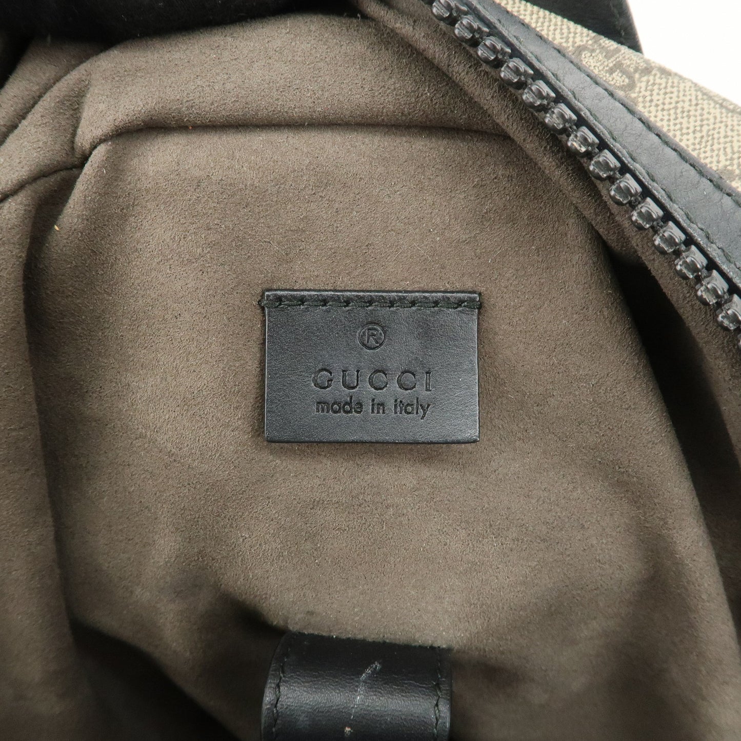 GUCCI GG Supreme Leather Backpack Rucksack Beige Black 406370