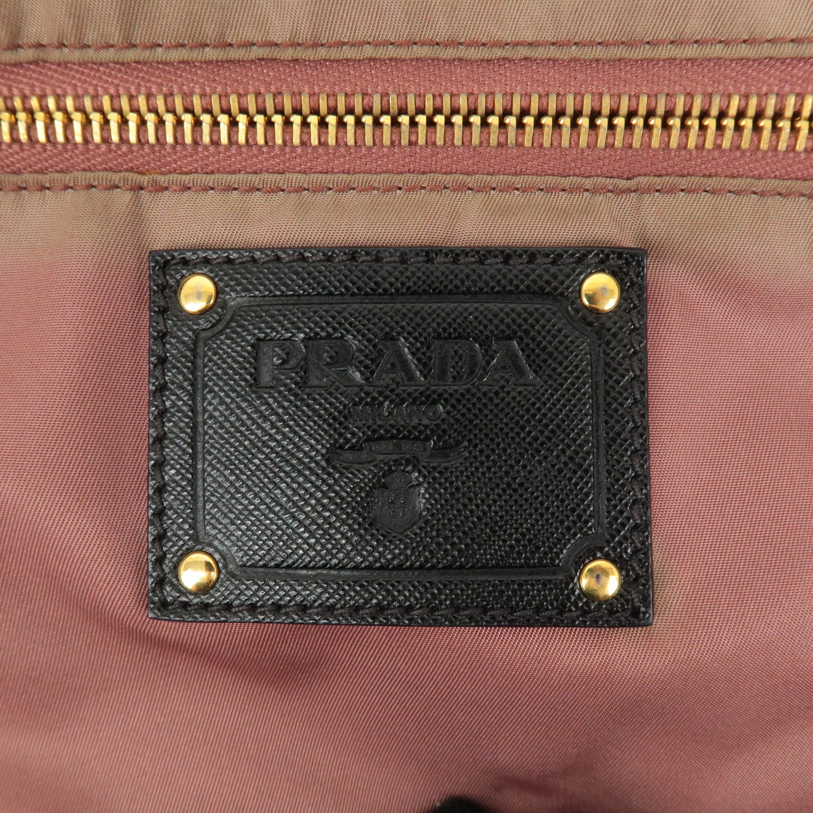 PRADA Nylon Leather Tote Bag Shoulder Bag Black