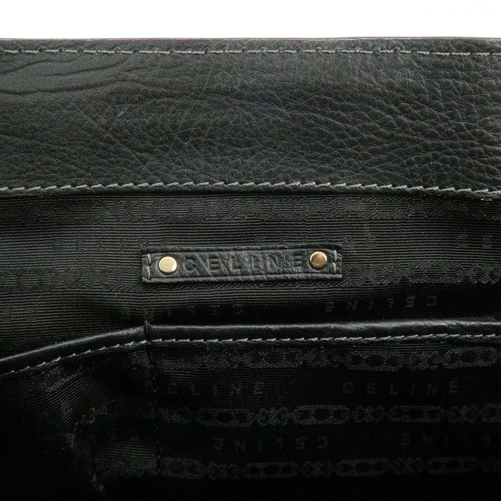 CELINE Macadam Leather Boogie Macadam Stamp Black Used