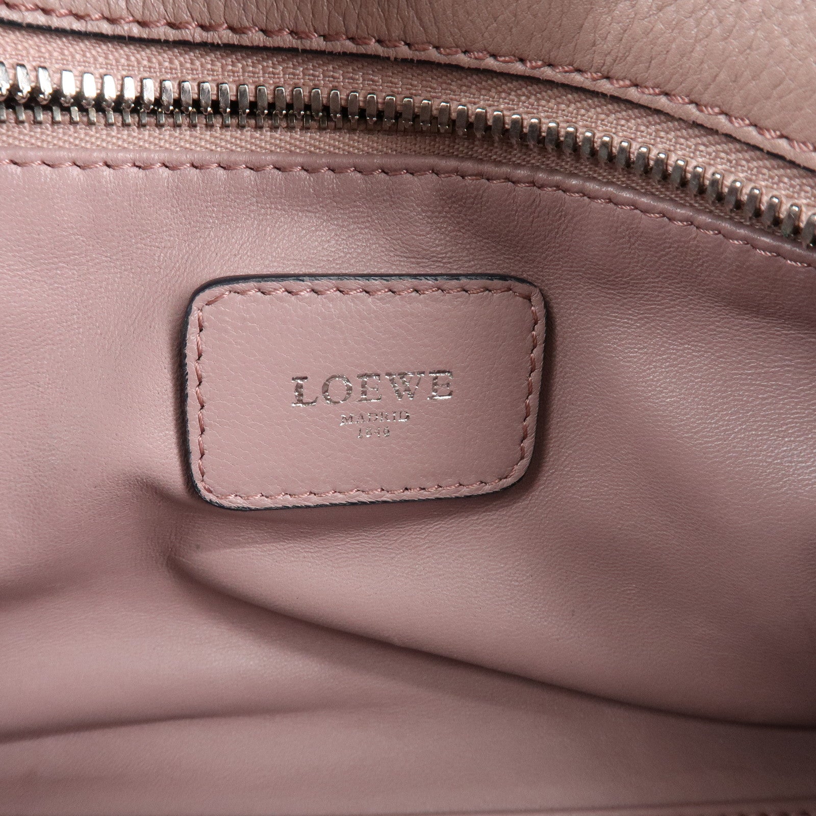 LOEWE Anagram Leather Amazona 28 Hand Bag Small Bag Lavender