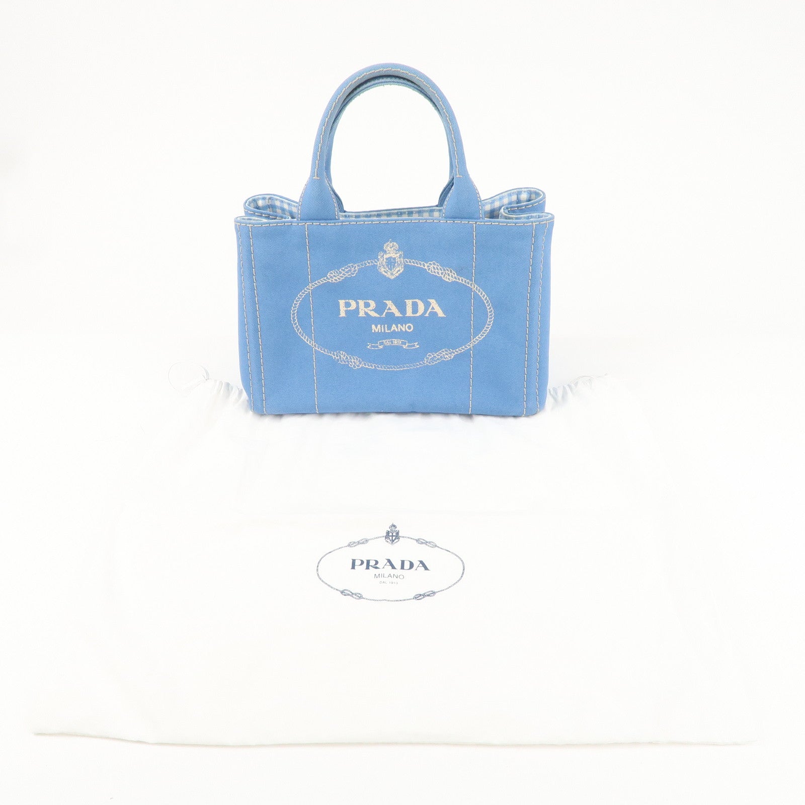 PRADA Canvas Canapa Mini Tote Bag Hand Bag