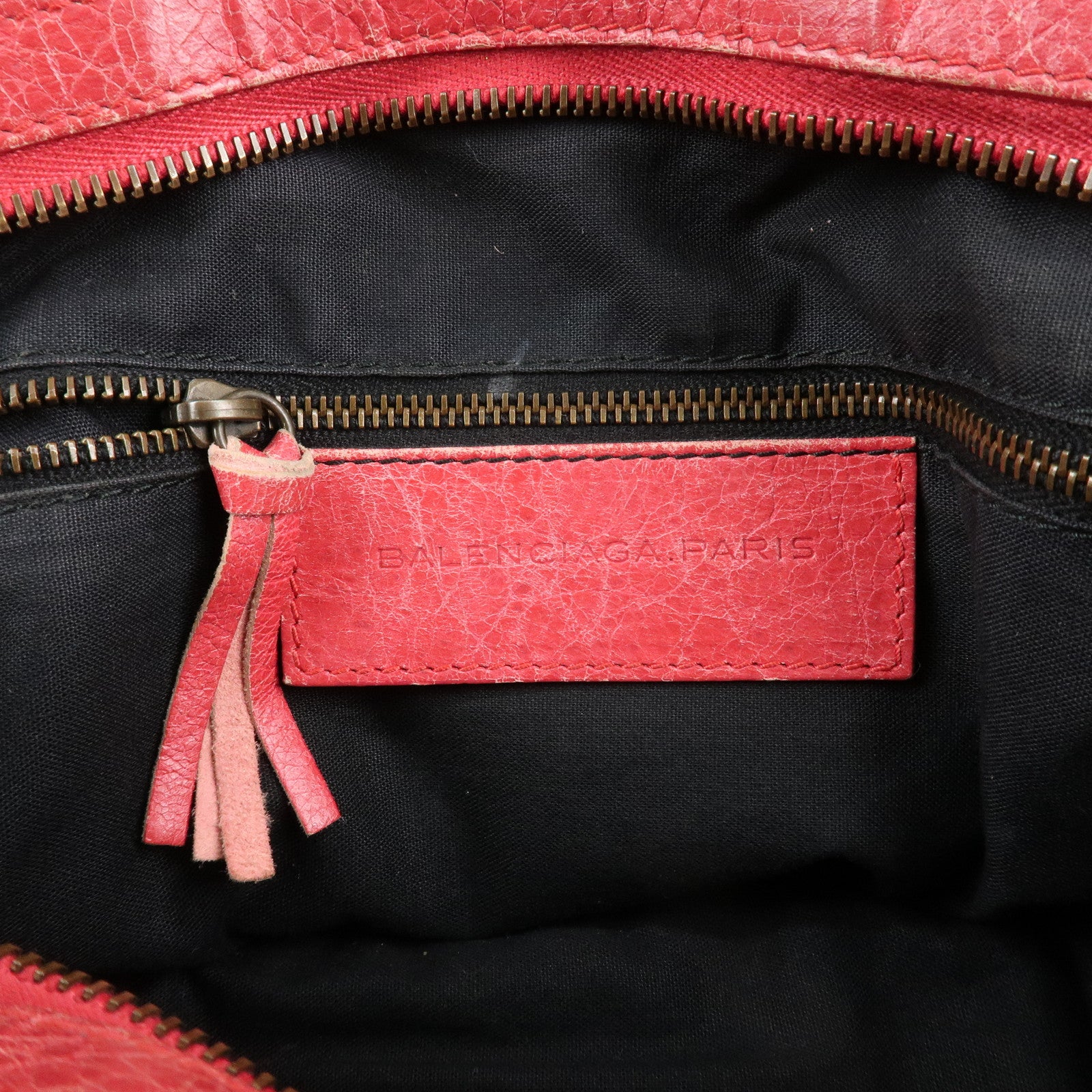 BALENCIAGA The Town Leather 2Way Hand Bag Red 240579 Used
