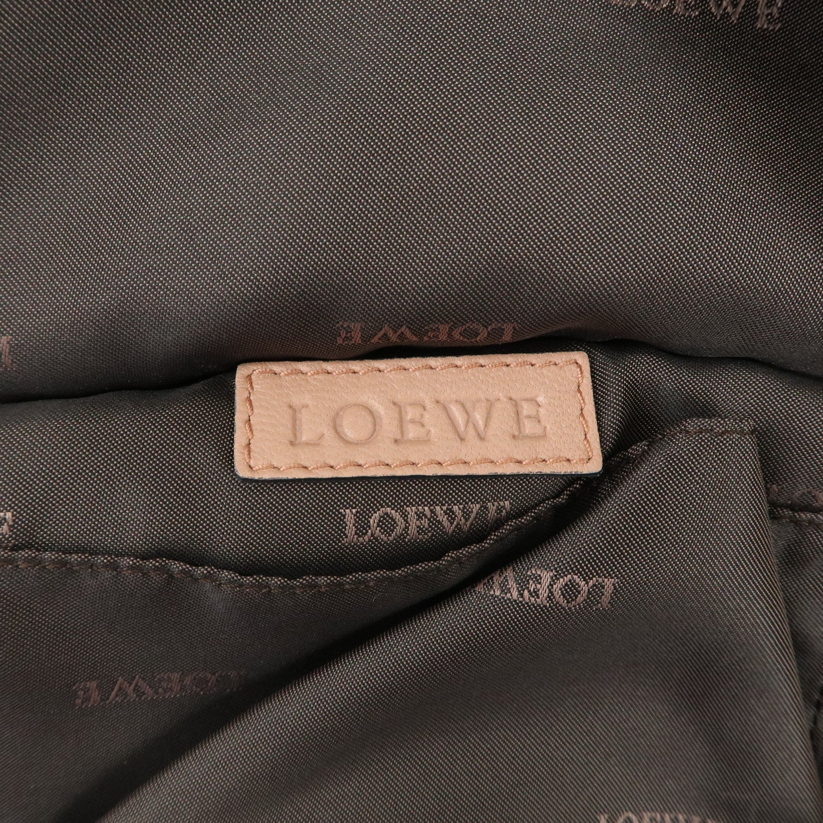 LOEWE Anagram Leather Nappa Aire Hand Bag Pink Used