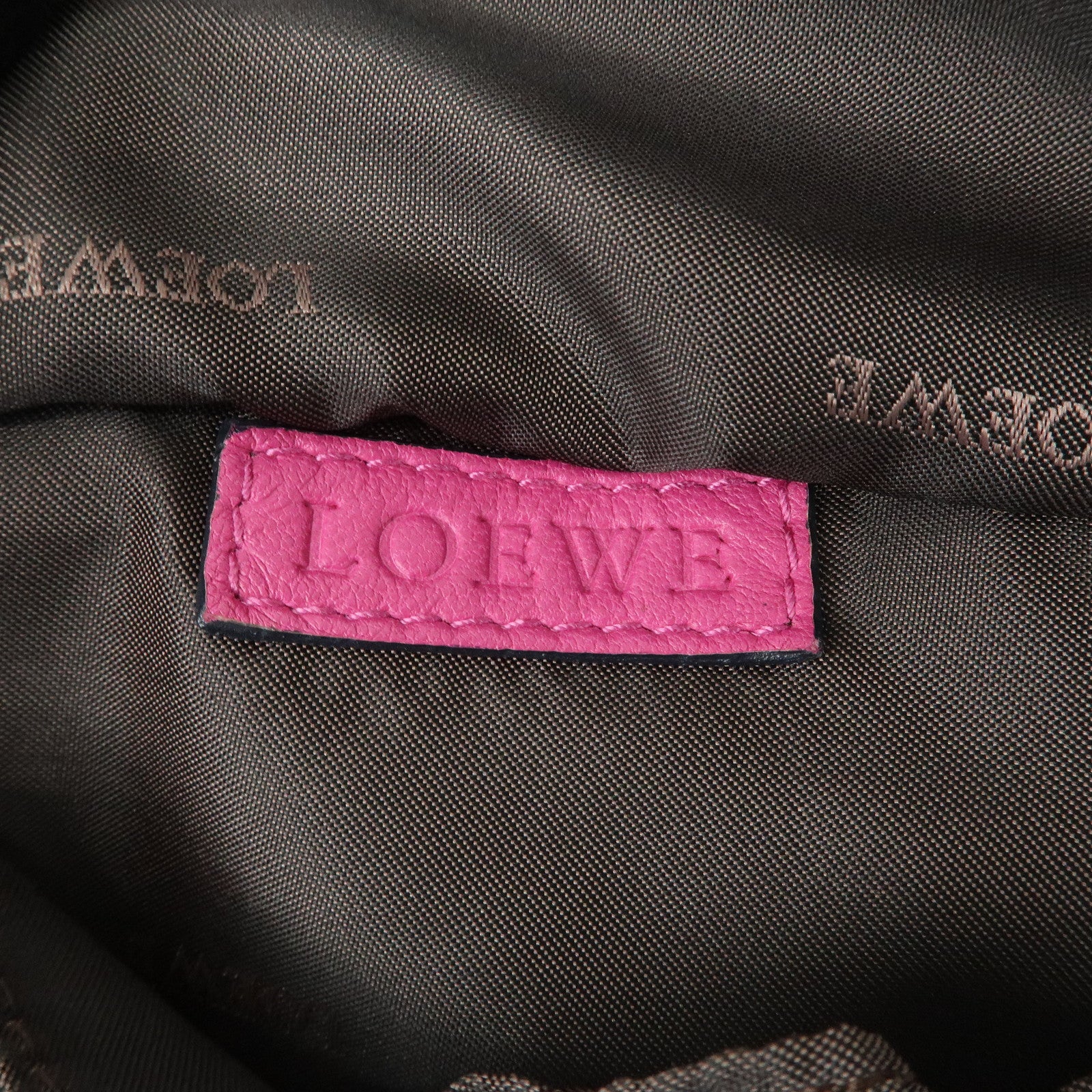 LOEWE Anagram Leather Nappa Aire Hand Bag Pink